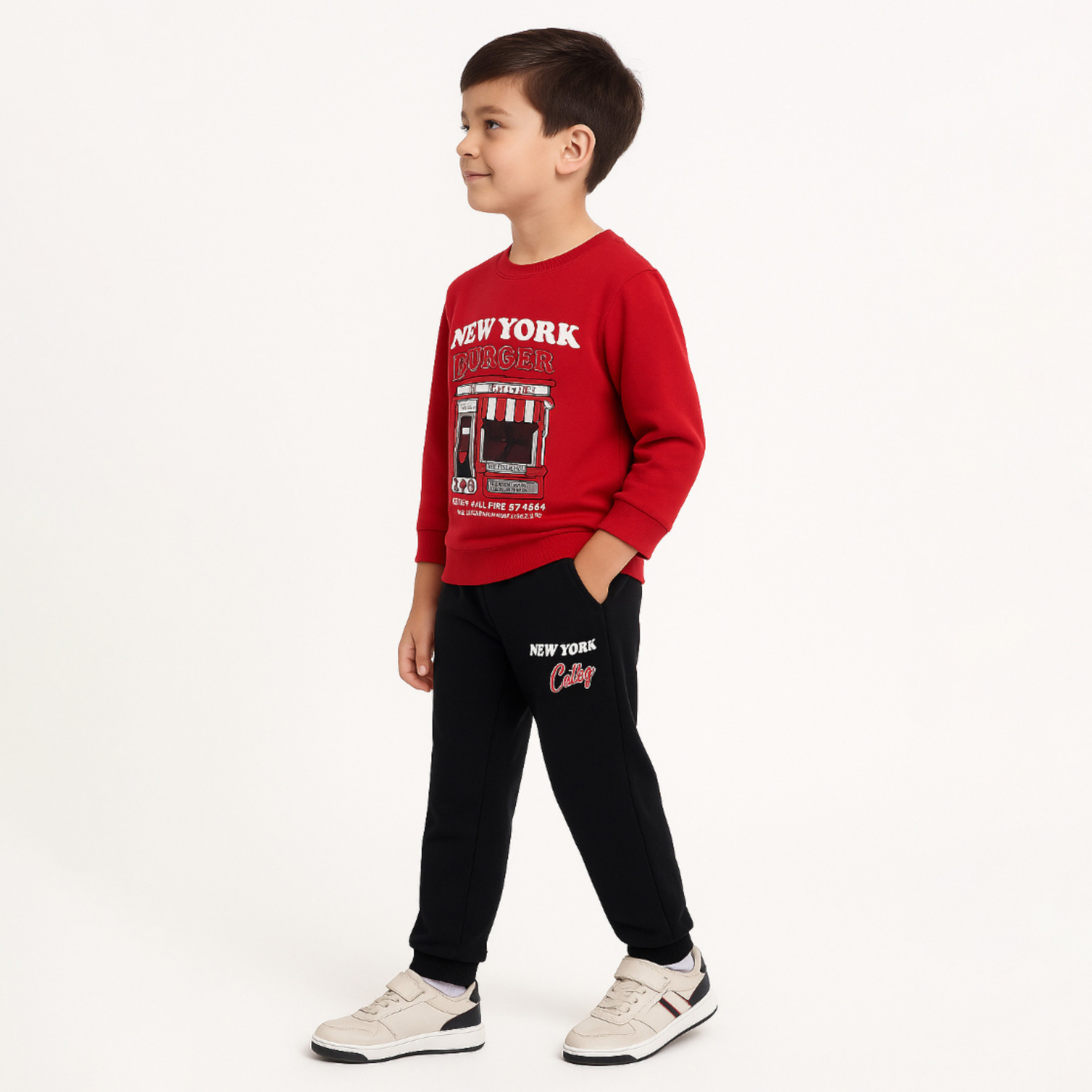 Victor and Jane 2-Piece Trendy Winter Printed Sweatshirt & Jogger Sets-boys-clothing-setsandcoords-image-2