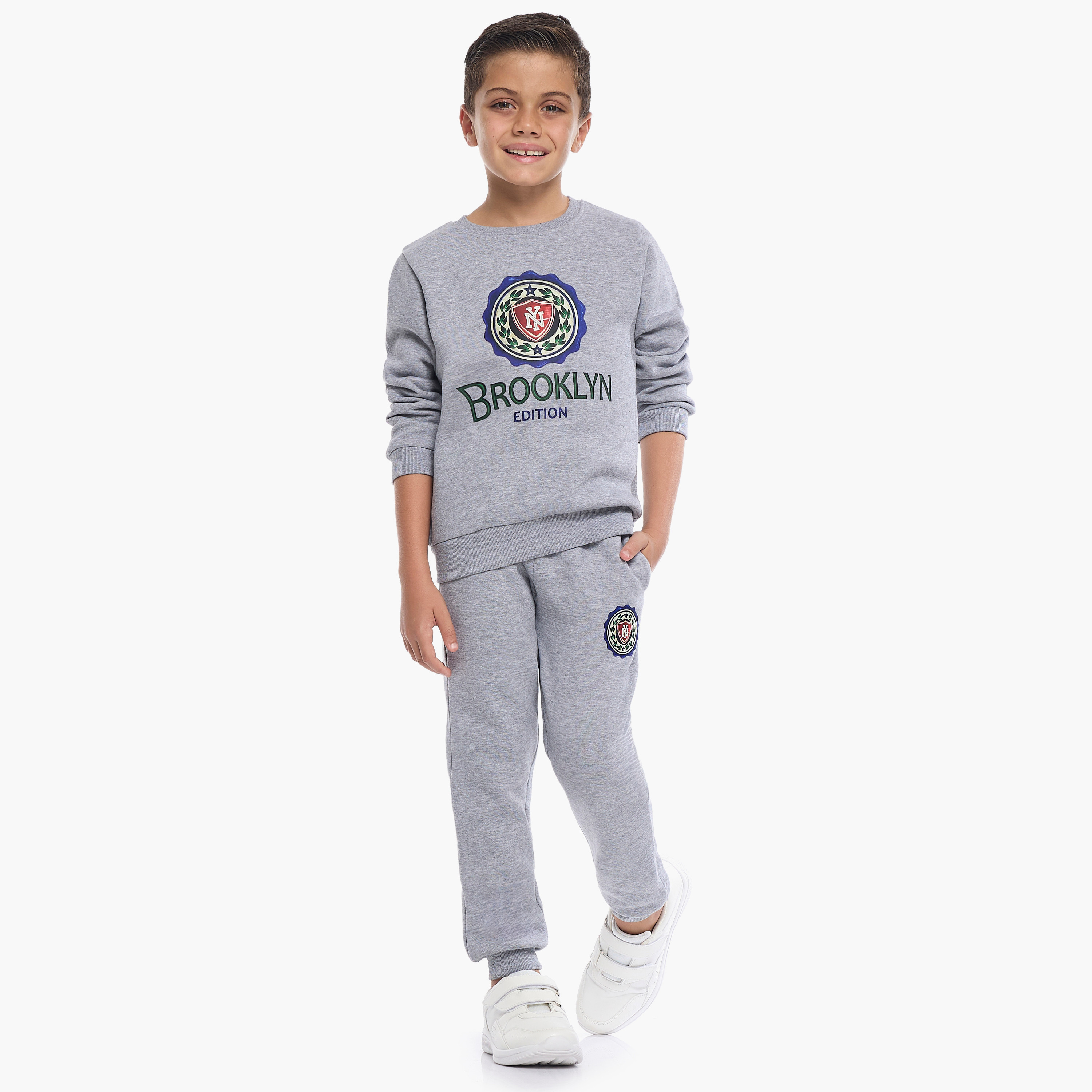 Victor and Jane 2-Piece Brooklyn Edition Printed Sweatshirt & Jogger Sets-baby-boys-clothing-winterwear-setsandcoords-image-1