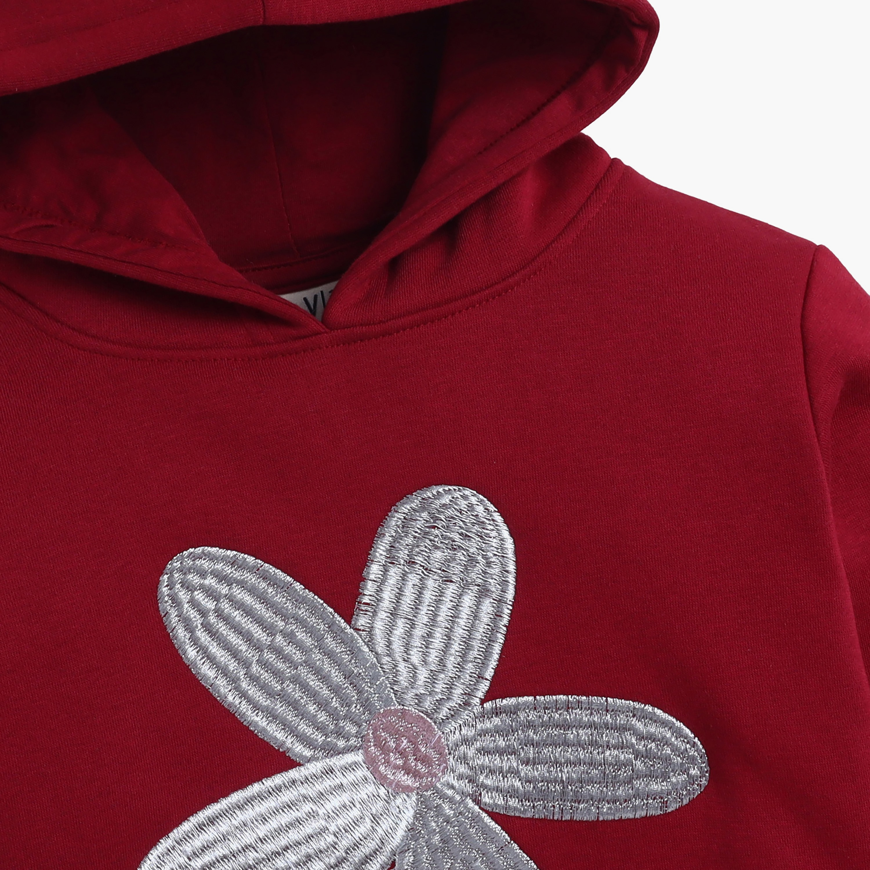 Victor and Jane Daisy Applique Printed Hoodie-baby-girls-clothing-sweatshirts-image-5