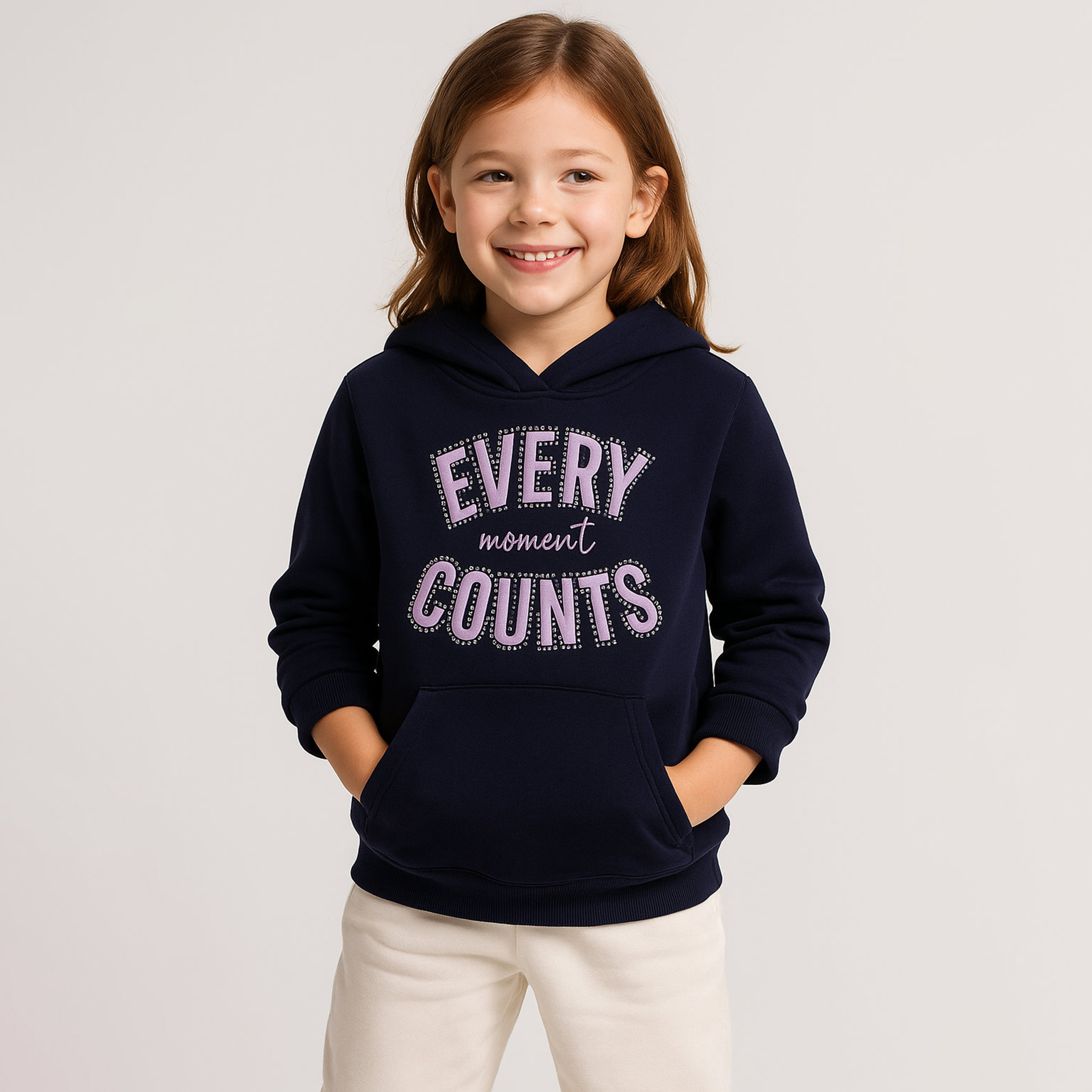 هودي بطبعة إيفري مومنتس كاونتس من فيكتور اند جين-baby-girls-clothing-sweatshirts-image-1