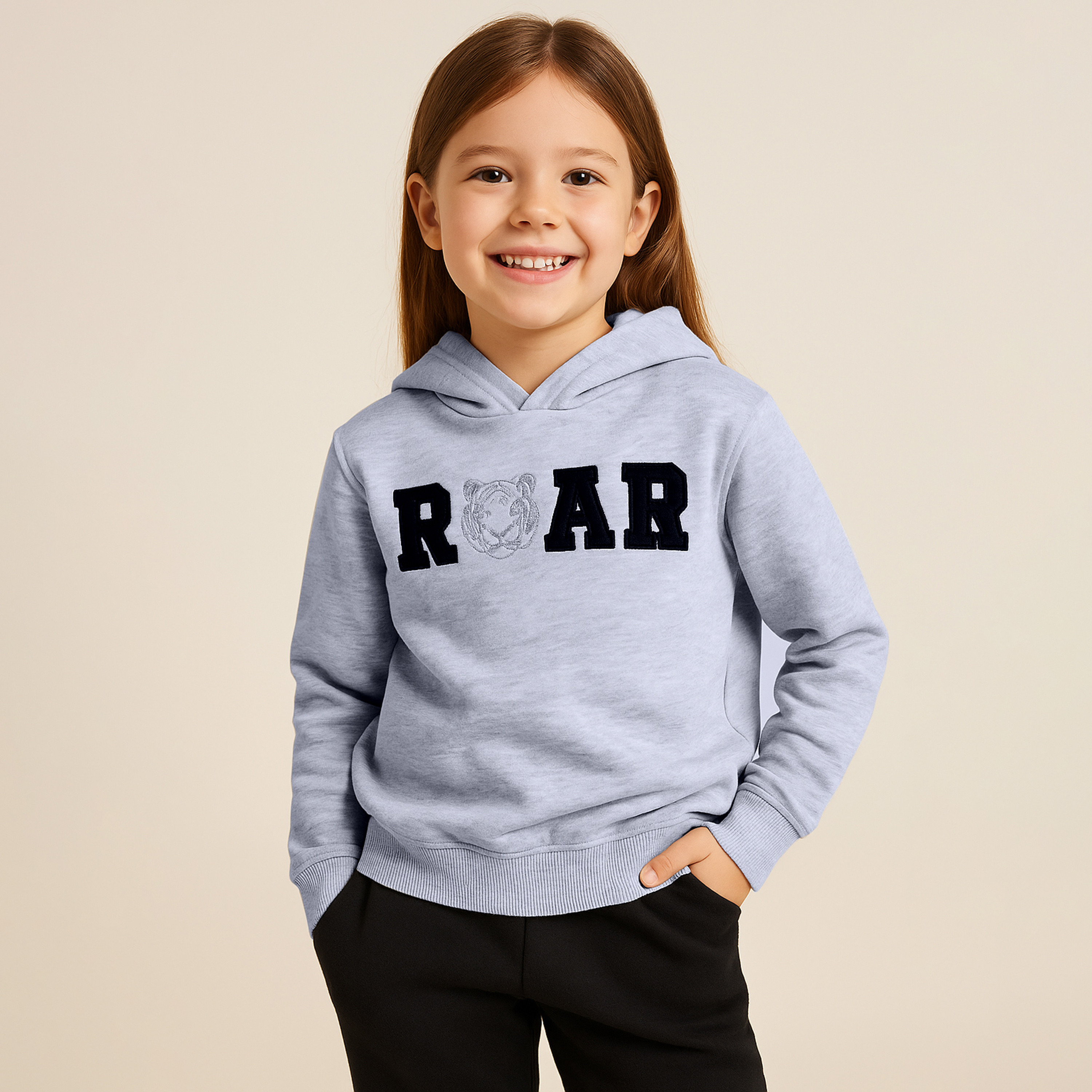 Victor and Jane Roar Tiger Printed Hoodie-baby-girls-clothing-sweatshirts-image-1
