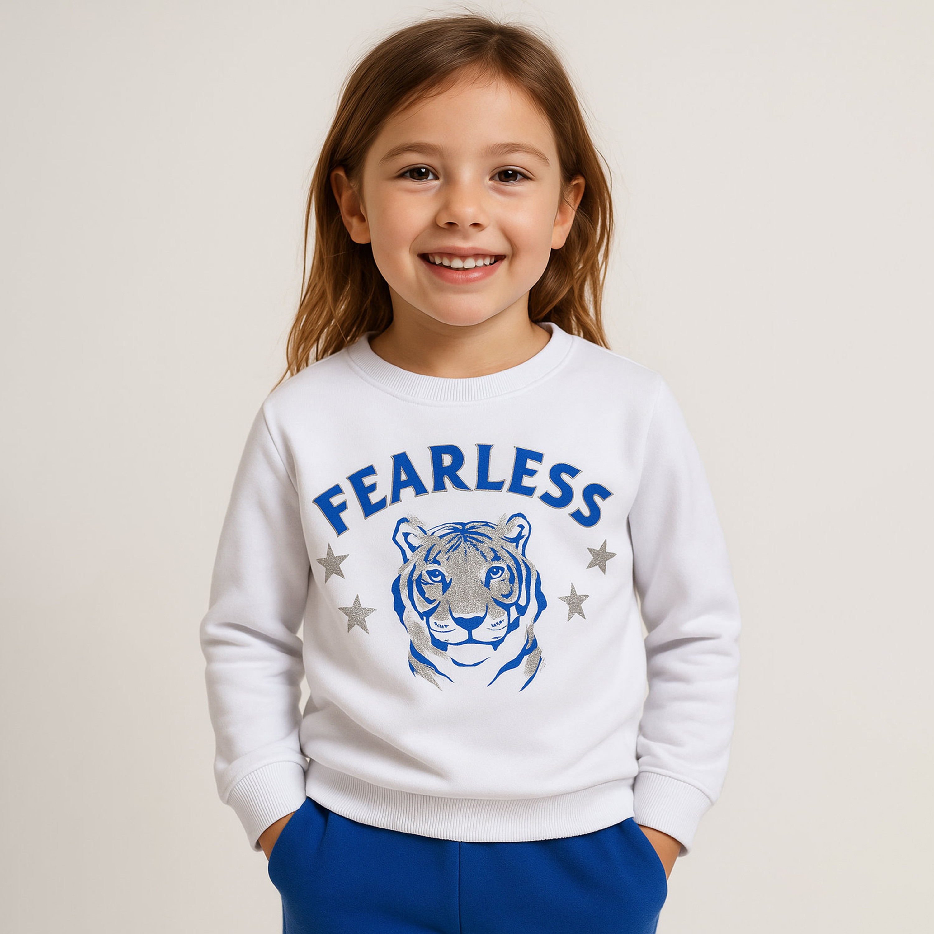 سويت شيرت بطبعة نمر فيرليس من فيكتور اند جين-girls-clothing-winterwear-sweatshirts-image-1