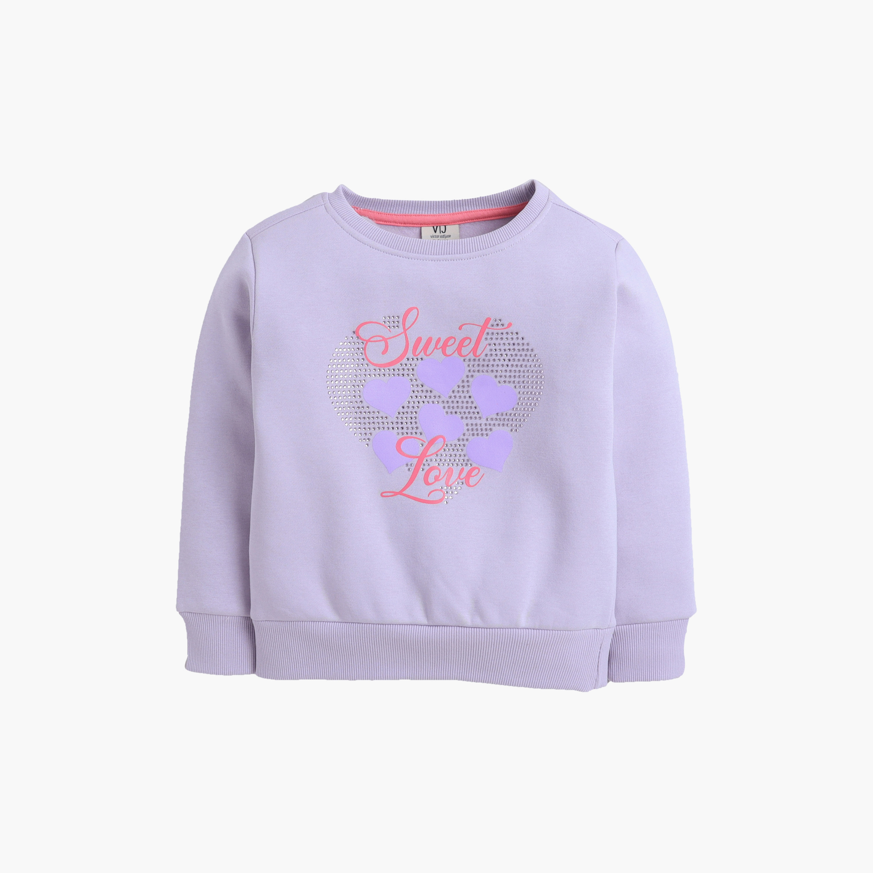 Victor and Jane Sweet Love Printed Sweatshirt-baby-girls-clothing-winterwear-sweatshirts-image-2