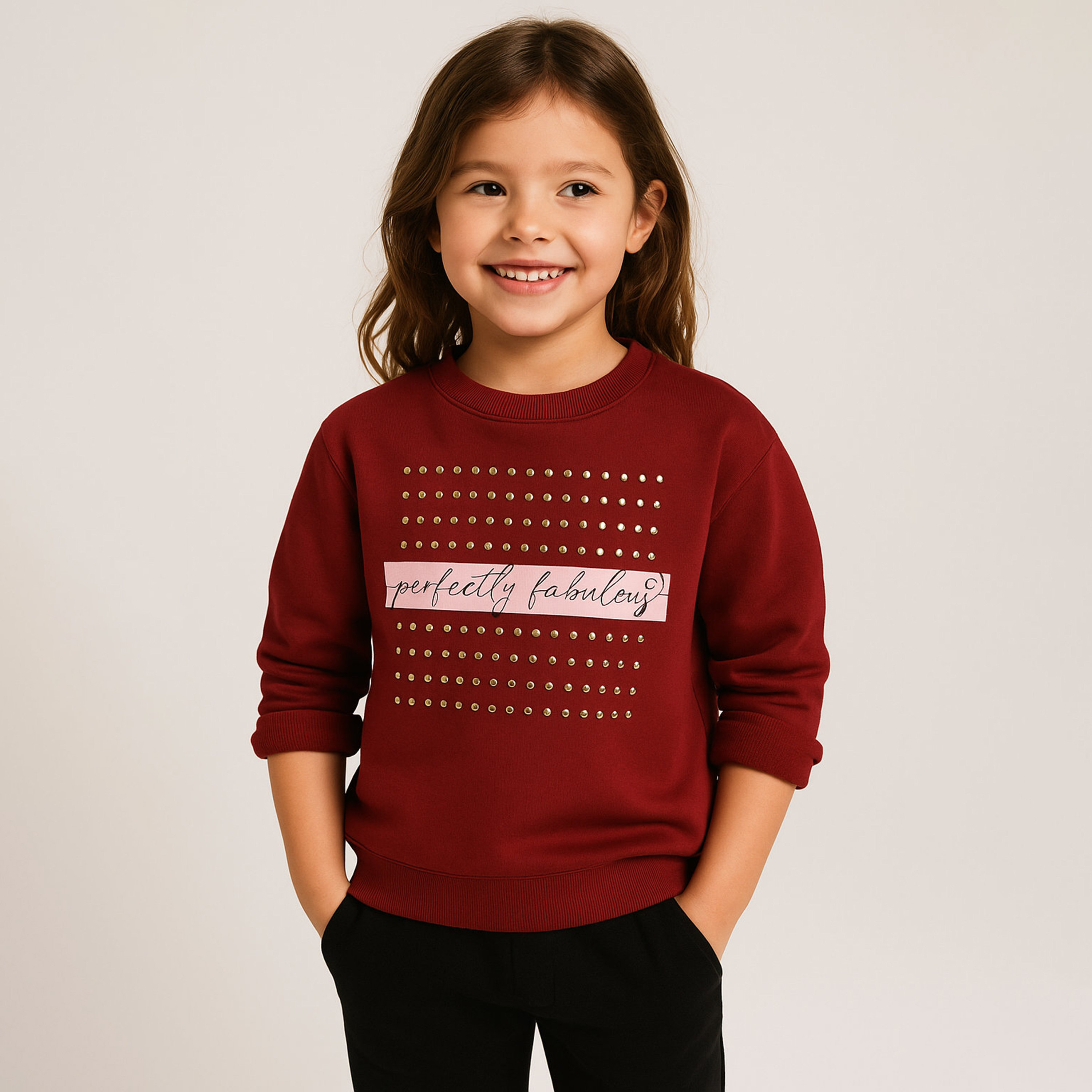 سويت شيرت بطبعة بيرفيكتلي فابيولاس من فيكتور اند جين-girls-clothing-winterwear-sweatshirts-image-1