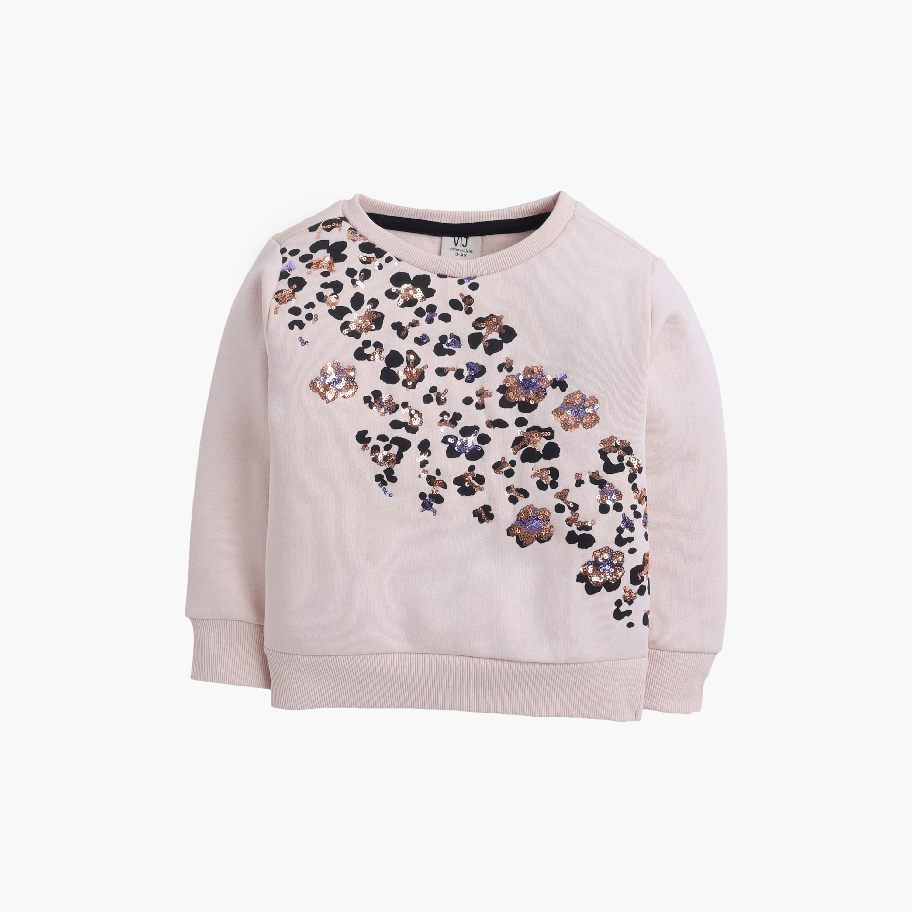 سويت شيرت بطباعة من القطن 100% من فيكتور اند جين-girls-clothing-winterwear-sweatshirts-image-3