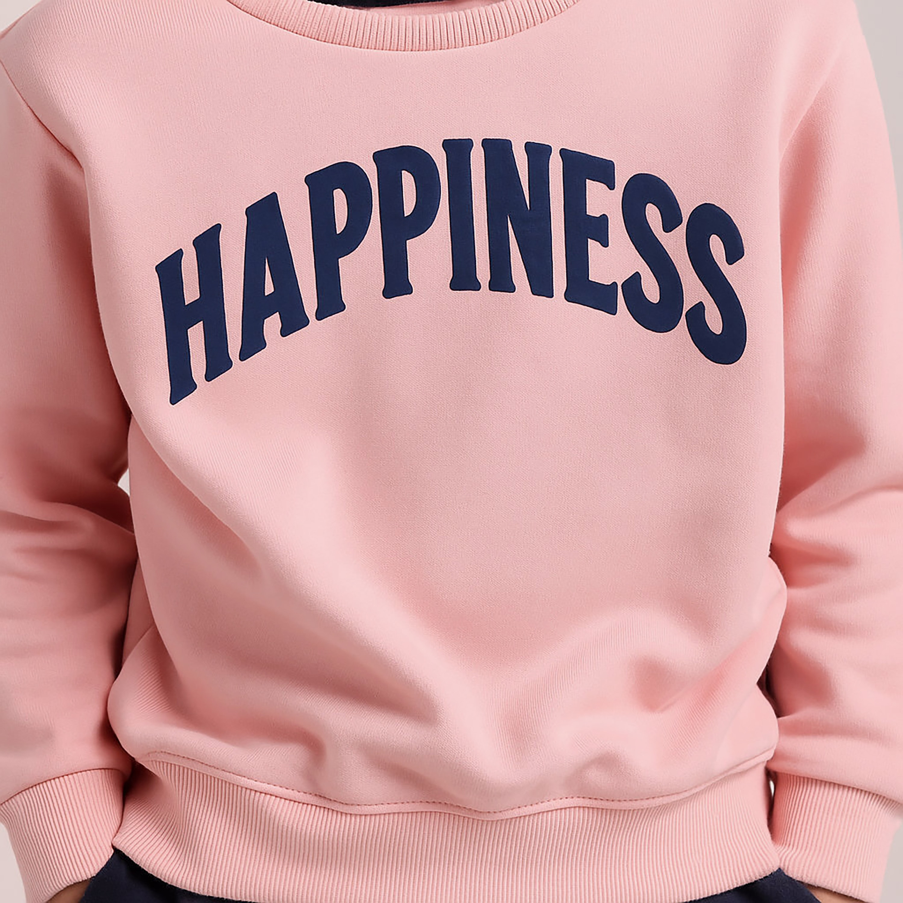 Victor and Jane Happiness Slogan Printed Sweatshirt-baby-girls-clothing-winterwear-sweatshirts-image-5