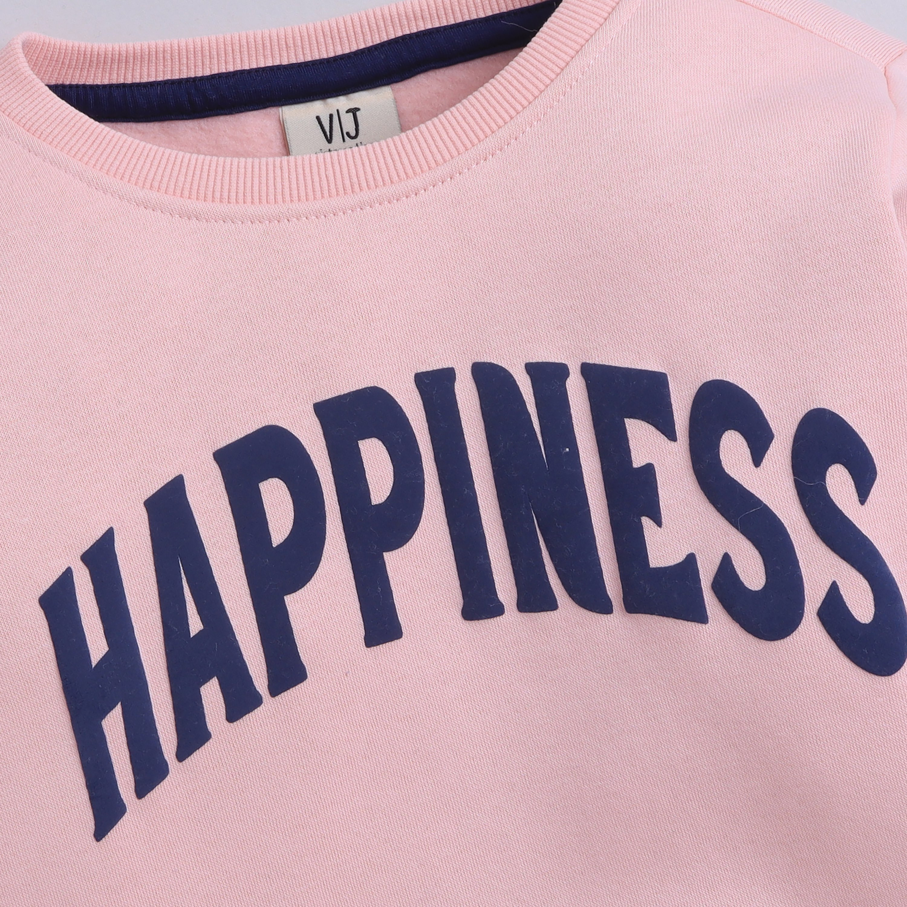 Victor and Jane Happiness Slogan Printed Sweatshirt-baby-girls-clothing-winterwear-sweatshirts-image-6