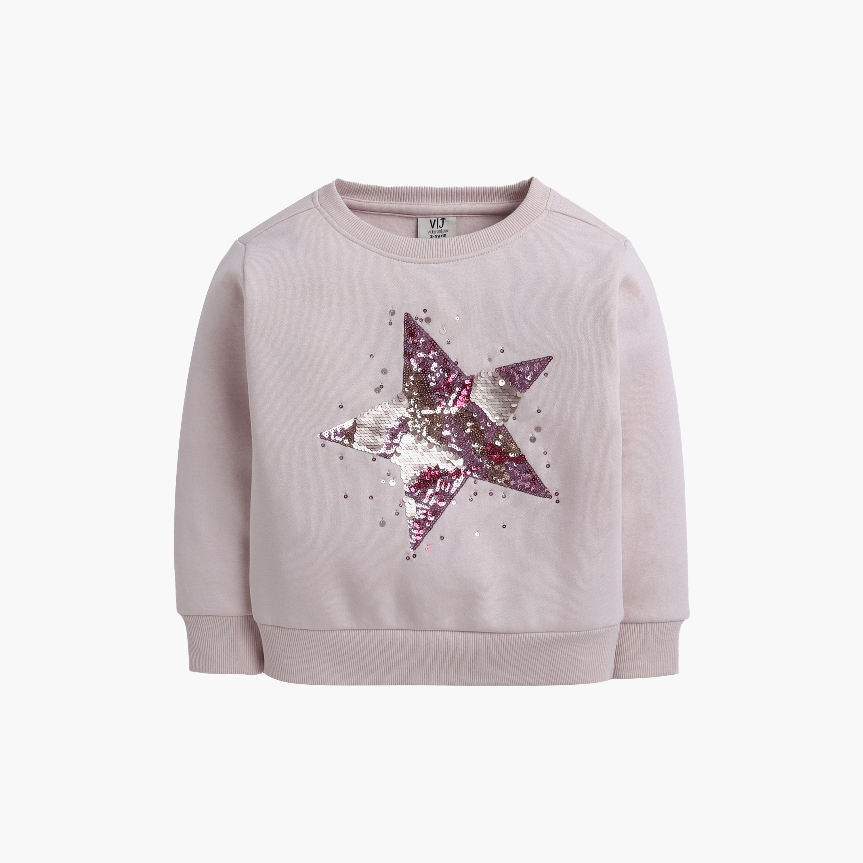Victor and Jane Star Print Printed Sweatshirt-girls-clothing-winterwear-sweatshirts-image-3