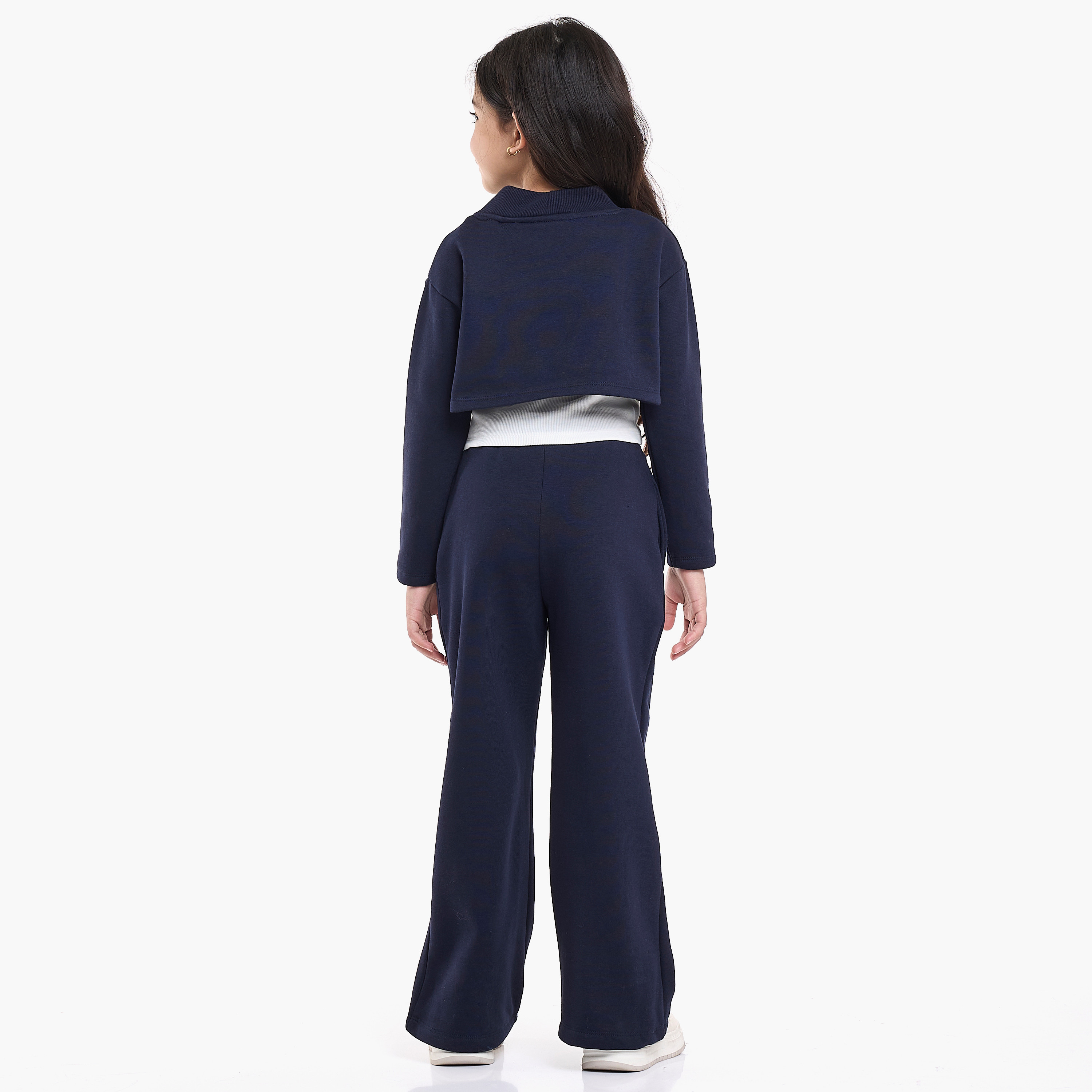طقم من 3 قطع بلوزات وبنطلون ليجينج بطبعة جونيور بونجور من فيكتور اند جين-baby-girls-clothing-setsandcoords-image-3
