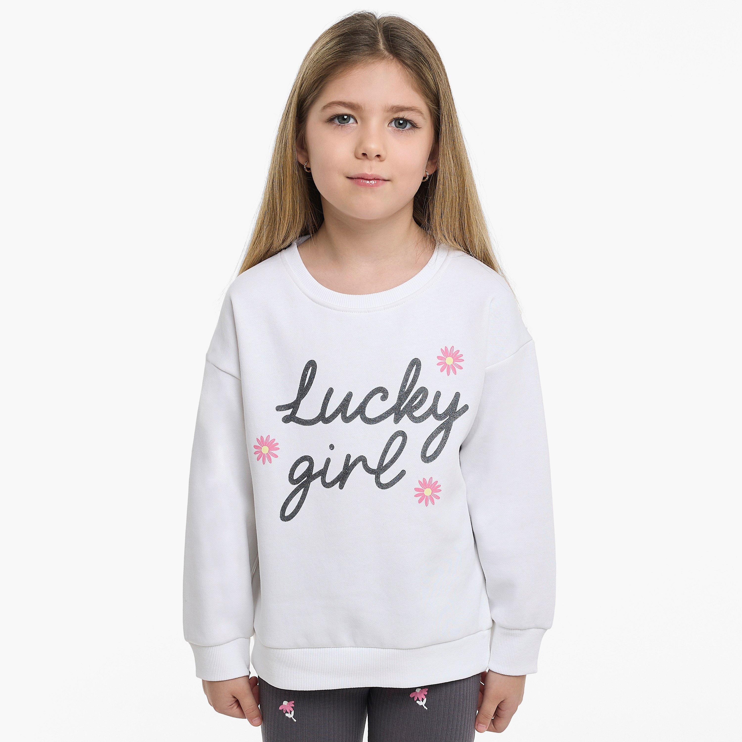 طقم من قطعتين سويت شيرت وبنطلون ليجينج بطبعة من فيكتور اند جين-girls-clothing-winterwear-setsandcoords-image-4