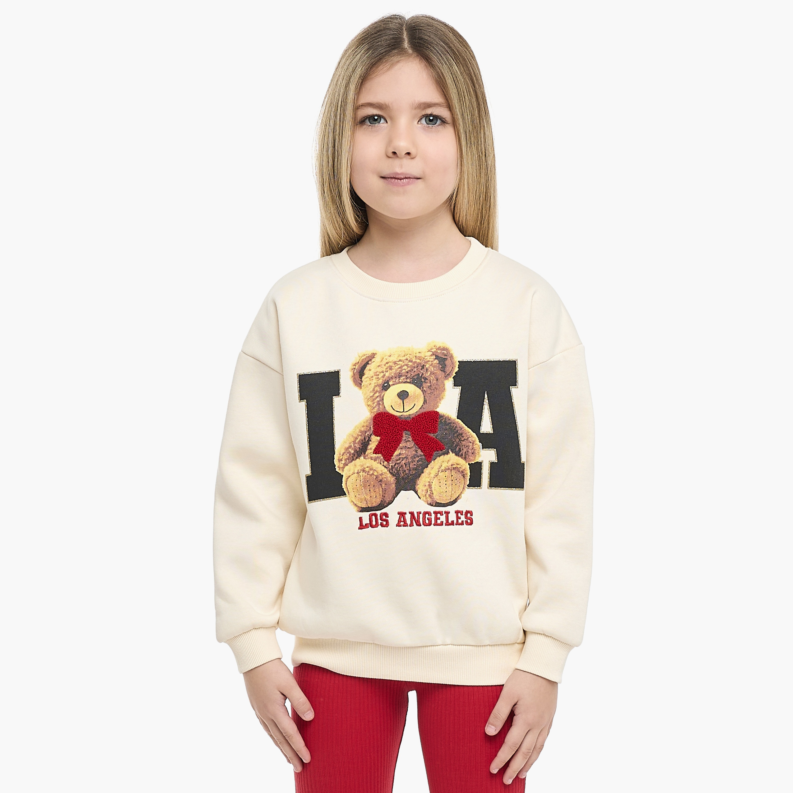 Victor and Jane 2-Piece Teddy Printed Sweatshirt & Legging Sets-girls-clothing-winterwear-setsandcoords-image-8