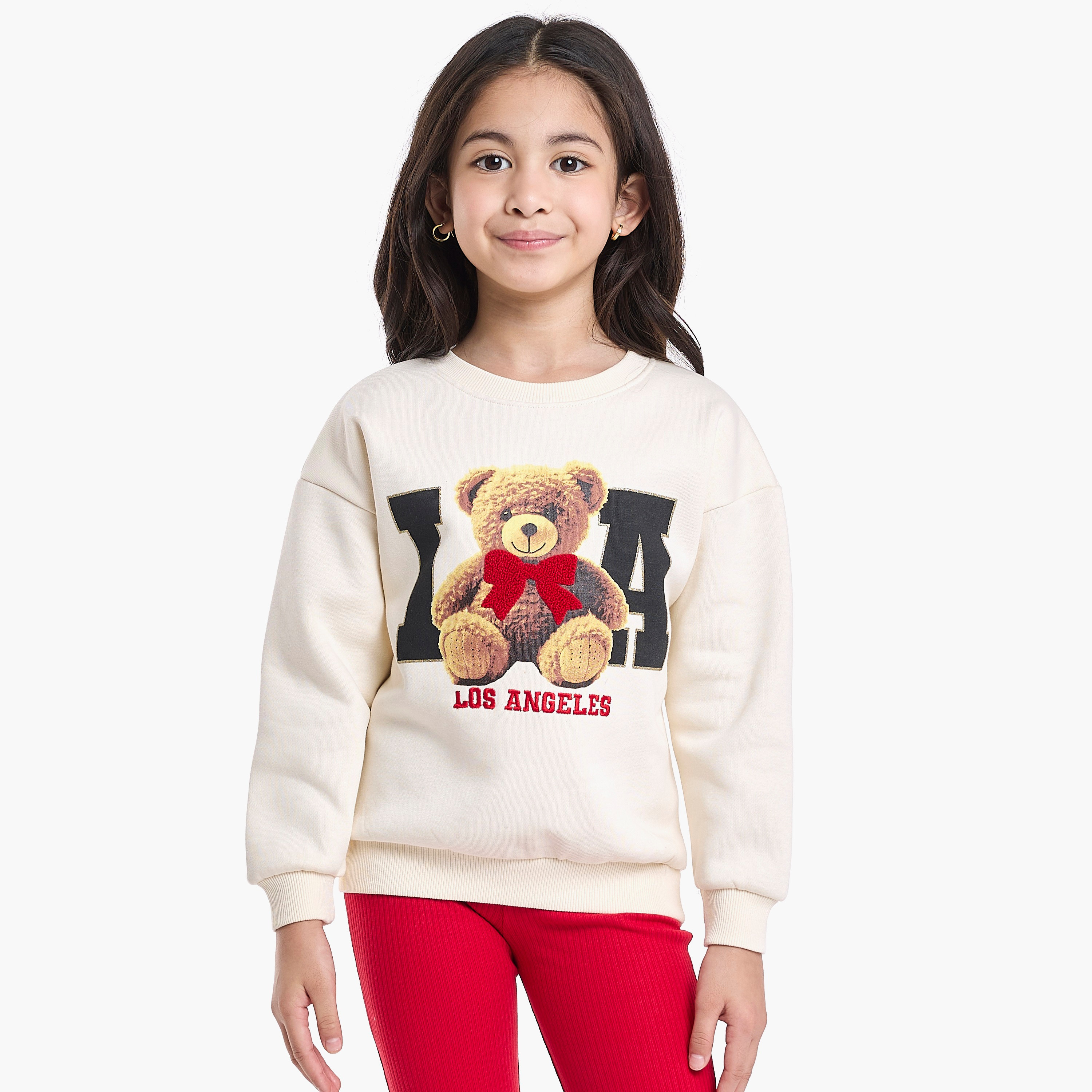 Victor and Jane 2-Piece Teddy Printed Sweatshirt & Legging Sets-girls-clothing-winterwear-setsandcoords-image-9