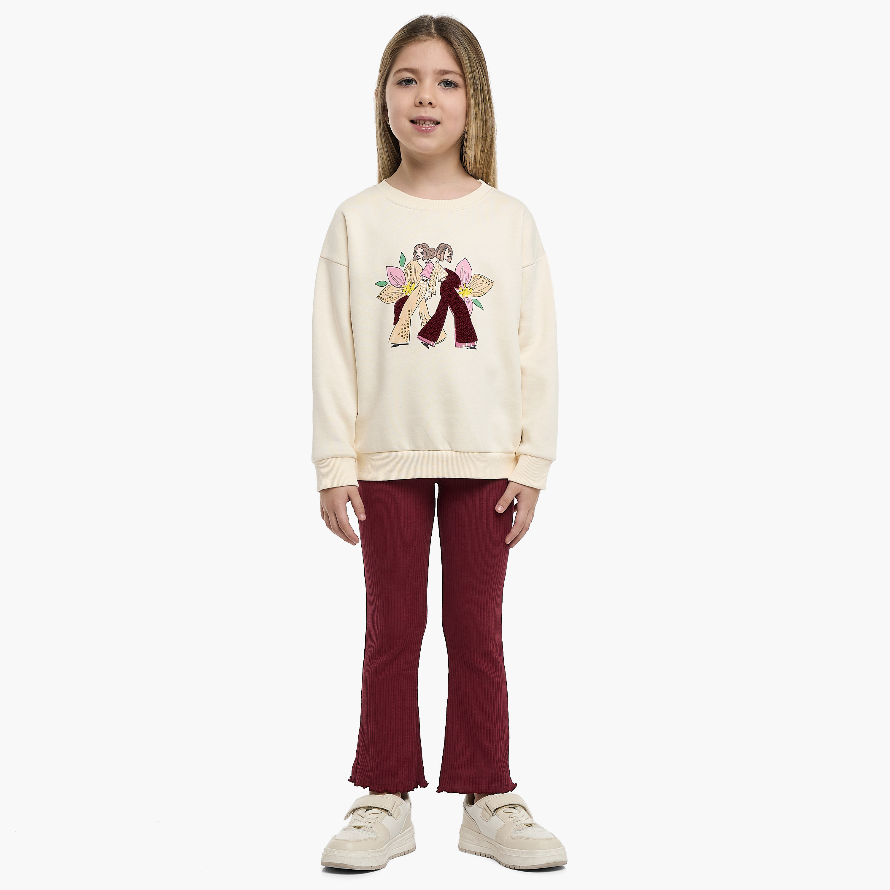 Victor and Jane 2-Piece Besties & Blooms Printed Sweatshirt & Legging Sets-baby-girls-clothing-setsandcoords-image-5