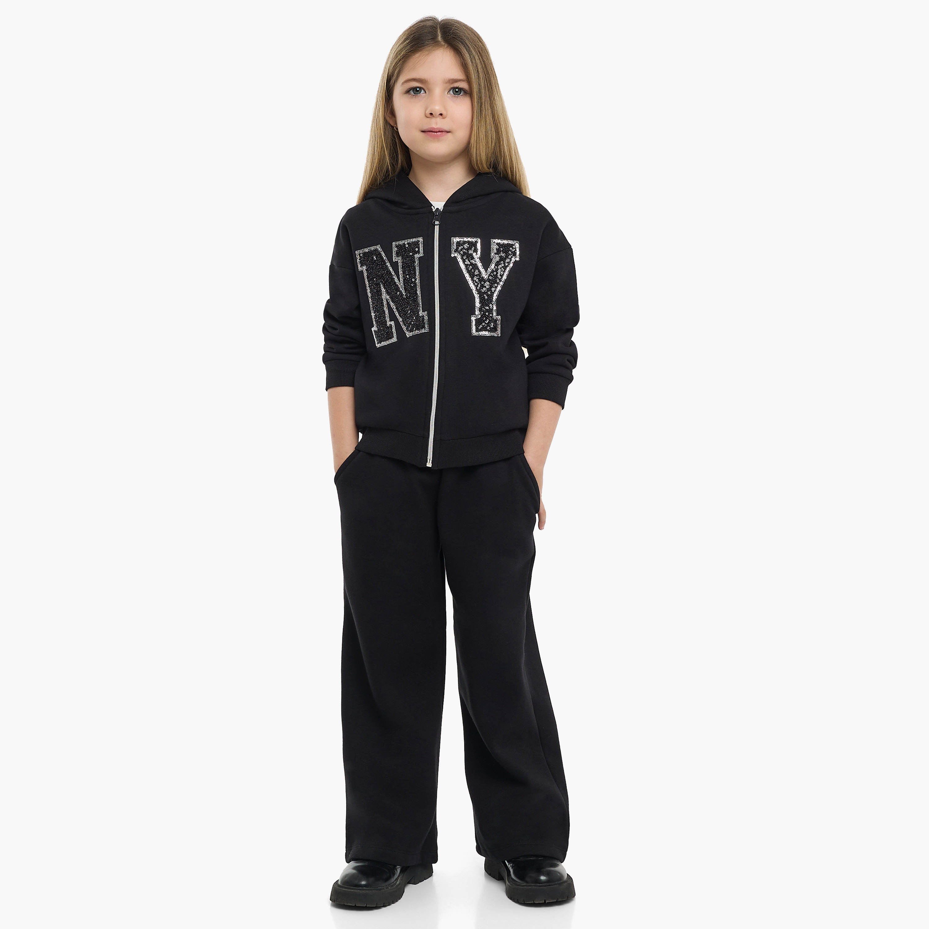 طقم من قطعتين هودي مع بنطلون بطبعة من فيكتور اند جين-baby-girls-clothing-setsandcoords-image-1