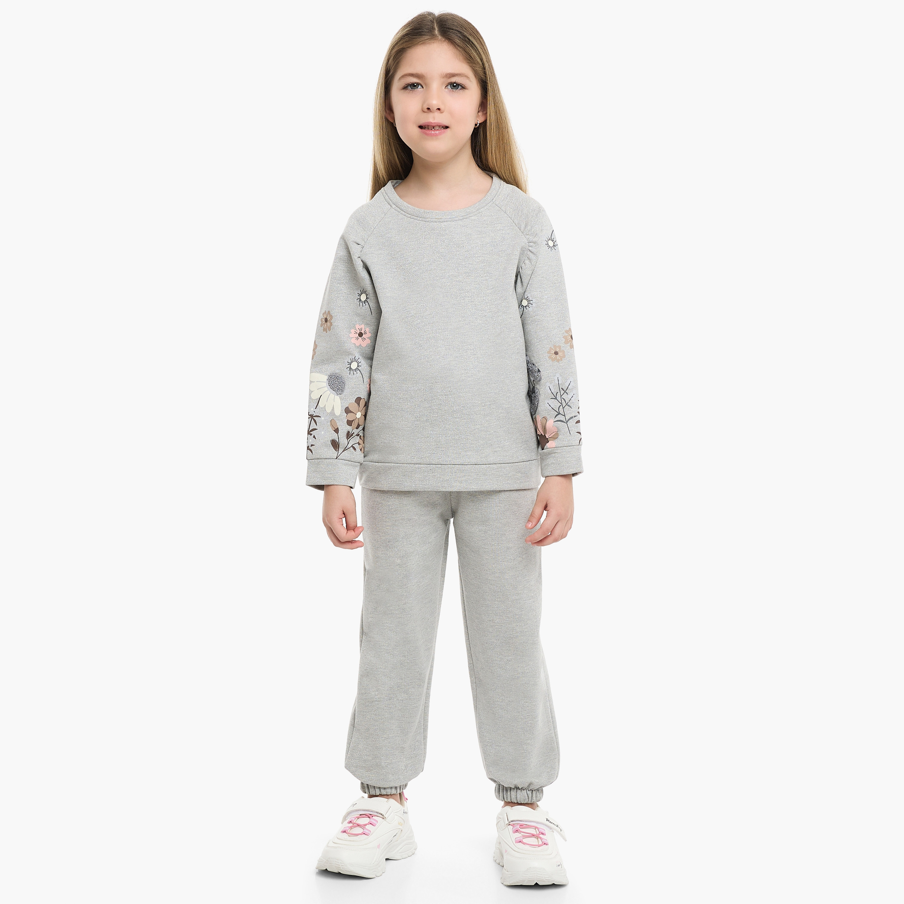 طقم من قطعتين سويت شيرت وبنطلون رياضي بطبعة من فيكتور اند جين-girls-clothing-setsandcoords-image-4