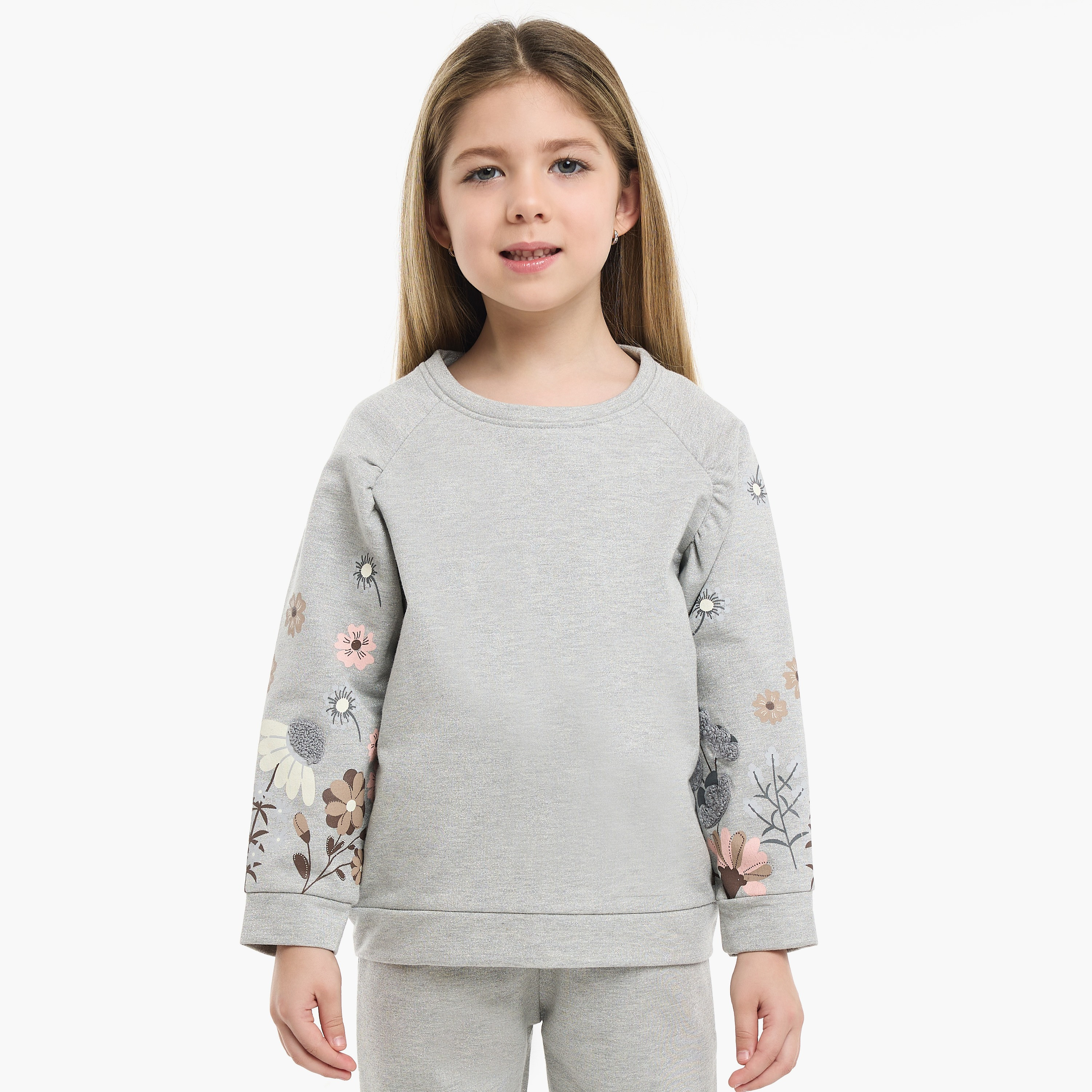 طقم من قطعتين سويت شيرت وبنطلون رياضي بطبعة من فيكتور اند جين-girls-clothing-winterwear-setsandcoords-image-4