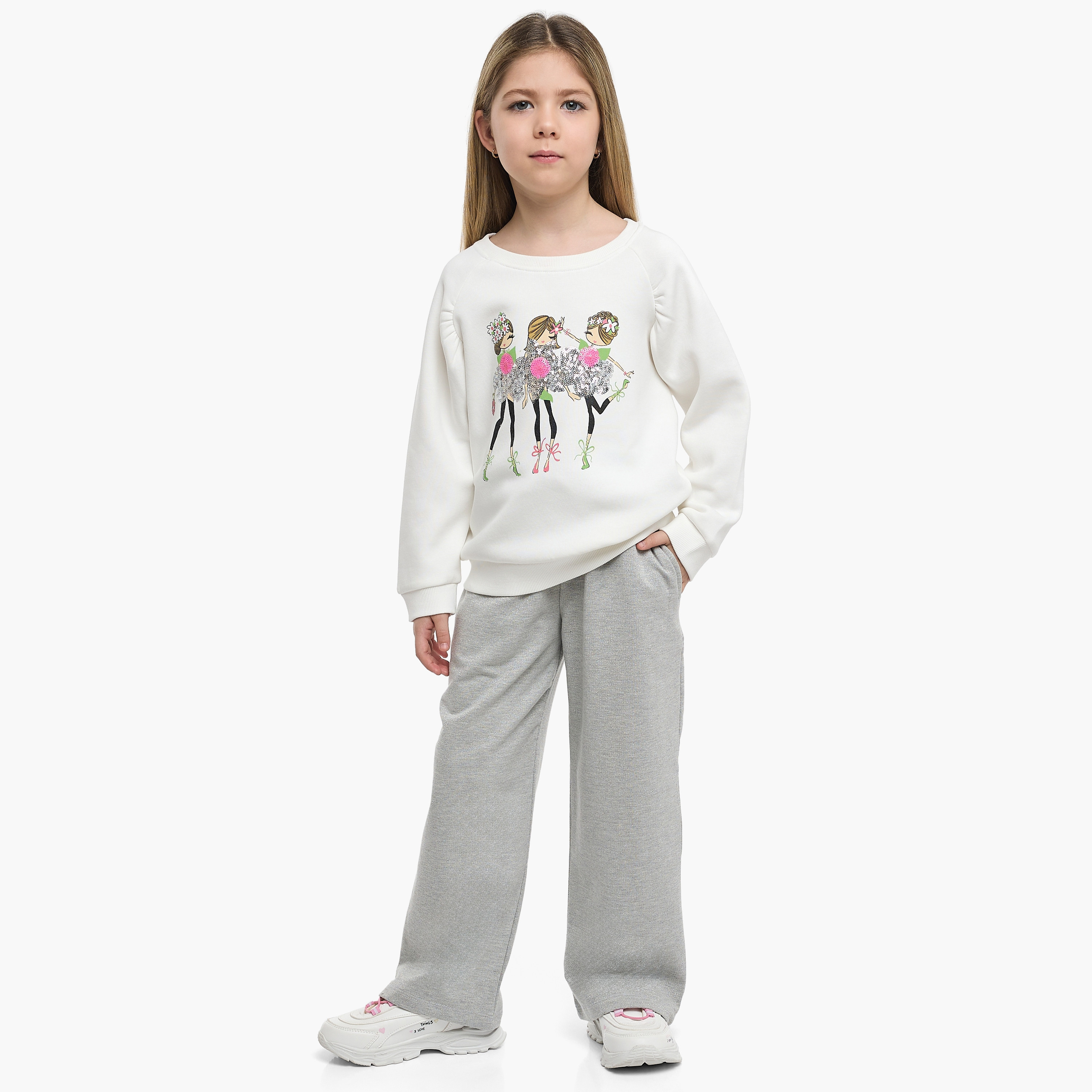 Victor and Jane 2-Piece Ballet Friends Printed Sweatshirt with Pants-baby-girls-clothing-setsandcoords-image-2