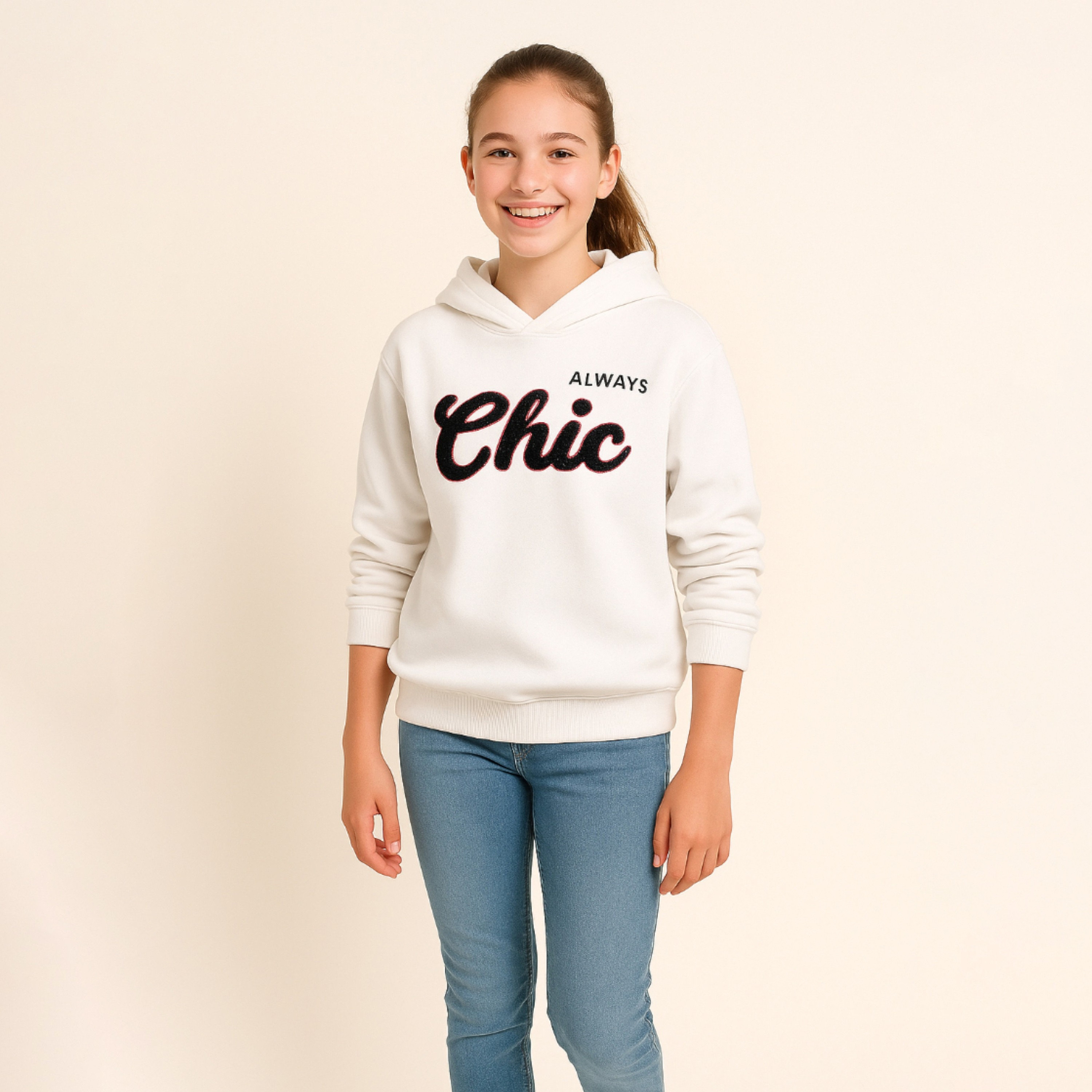 Victor and Jane Always Chic Printed Hoodie-girls-clothing-winterwear-sweatshirts-image-3