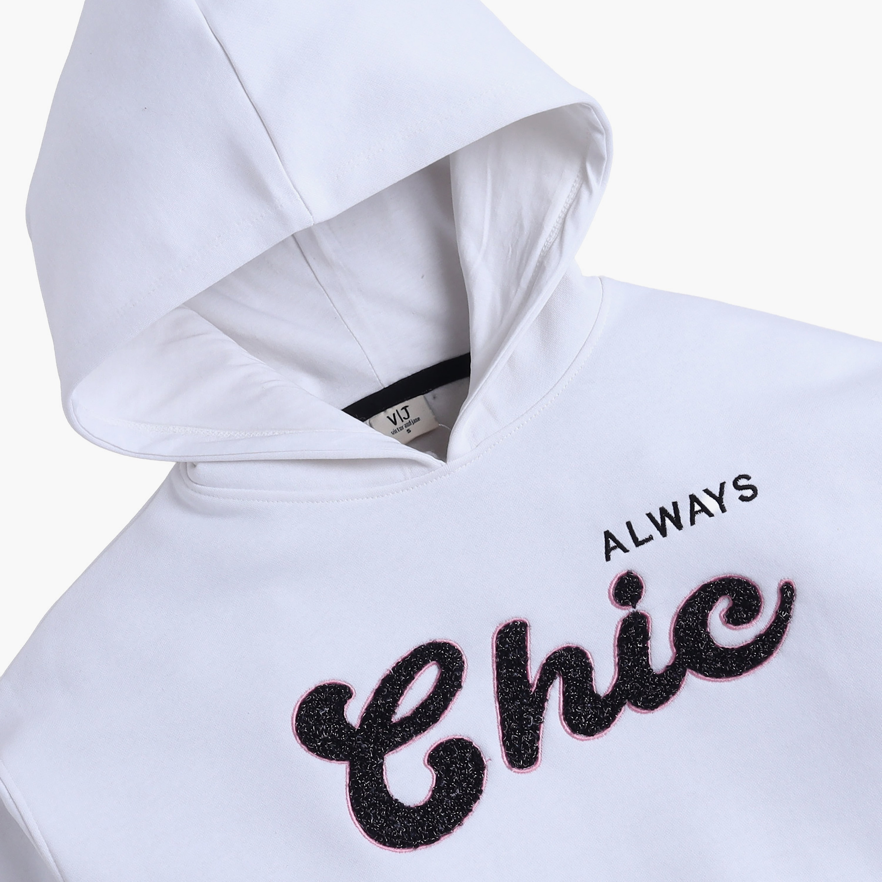 هودي بطبعة أولويز شيك من فيكتور اند جين-girls-clothing-winterwear-sweatshirts-image-6