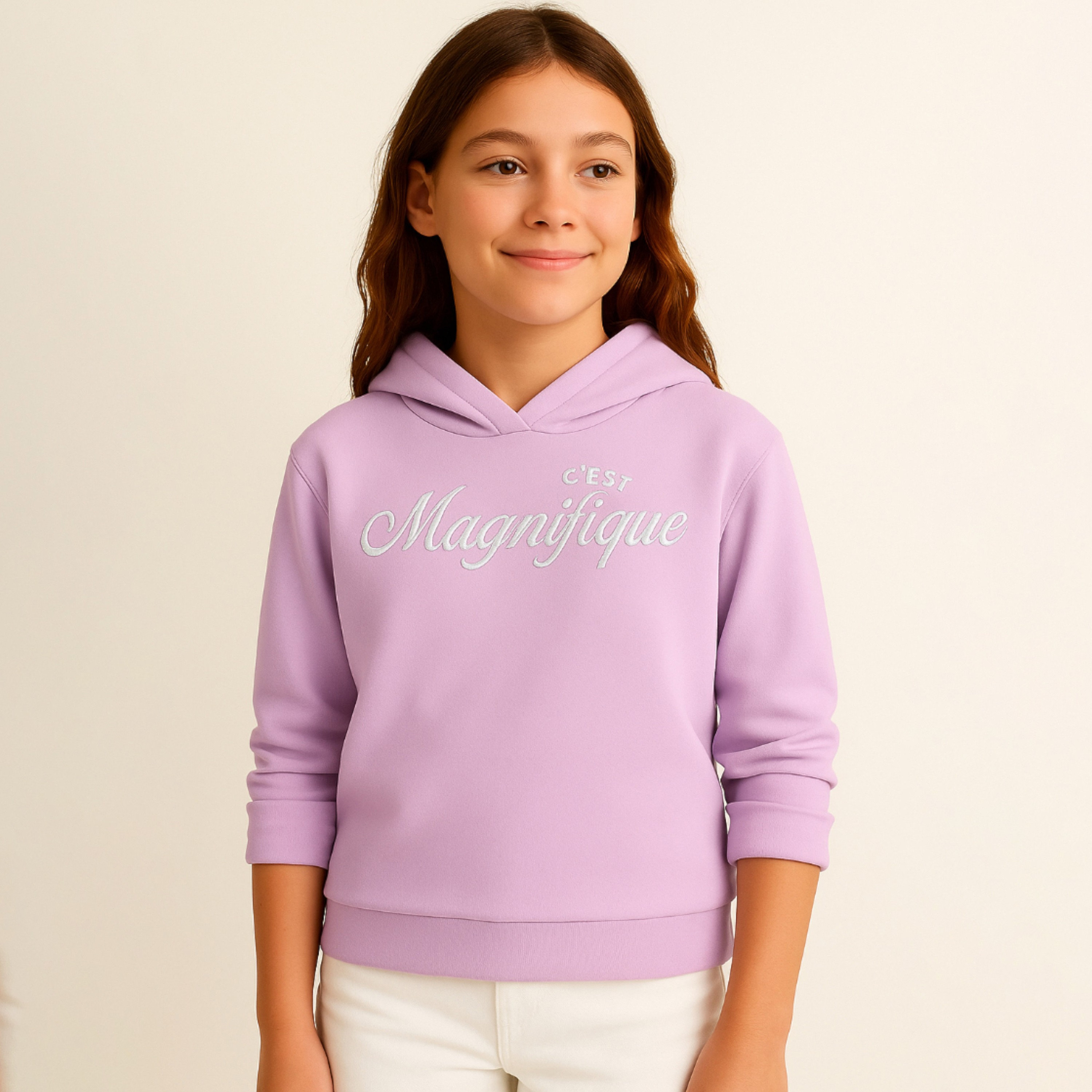 هودي بطبعة سي ماغنيفيك من فيكتور اند جين-girls-clothing-winterwear-sweatshirts-image-1