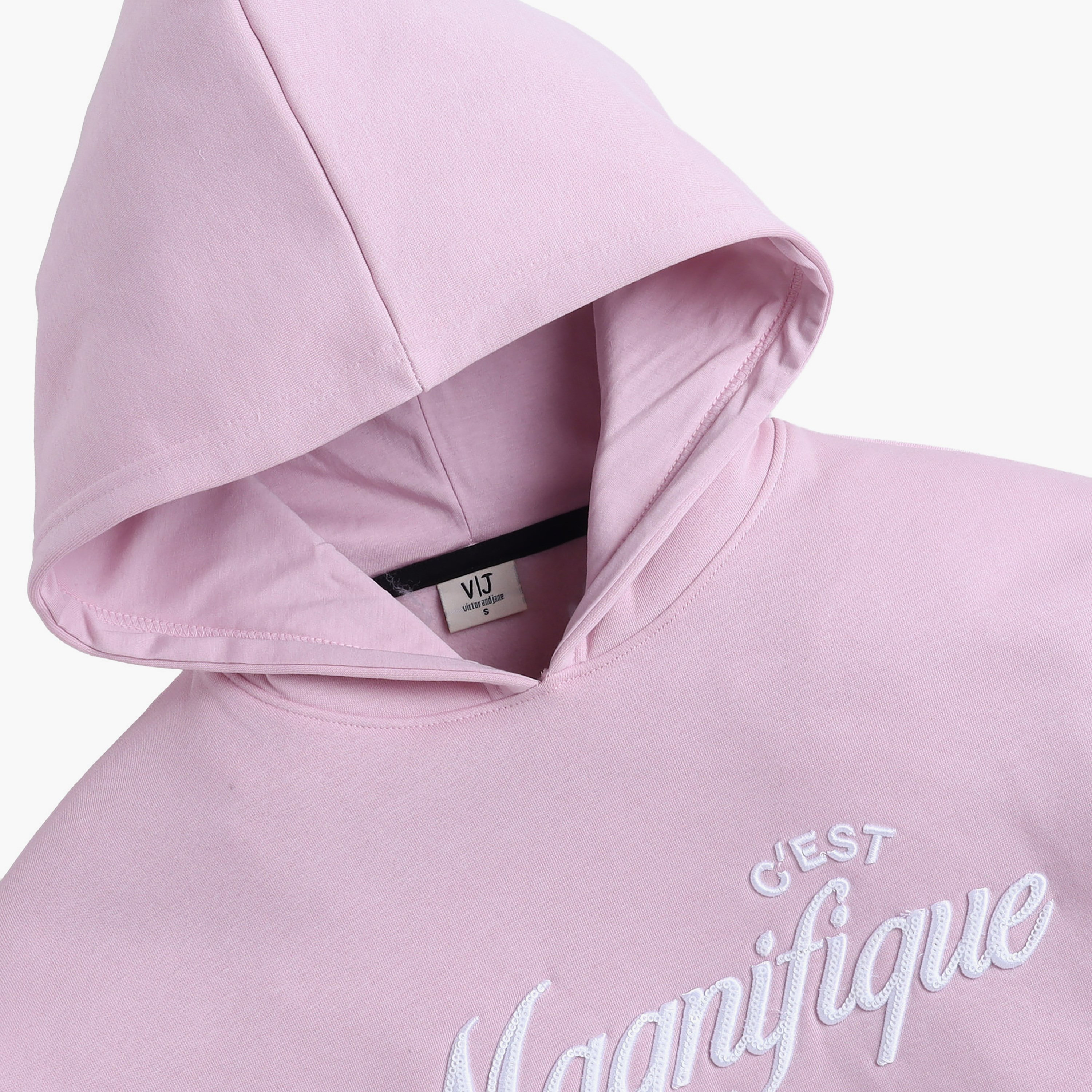 Victor and Jane Cest Magnifique Printed Hoodie-girls-clothing-winterwear-sweatshirts-image-7