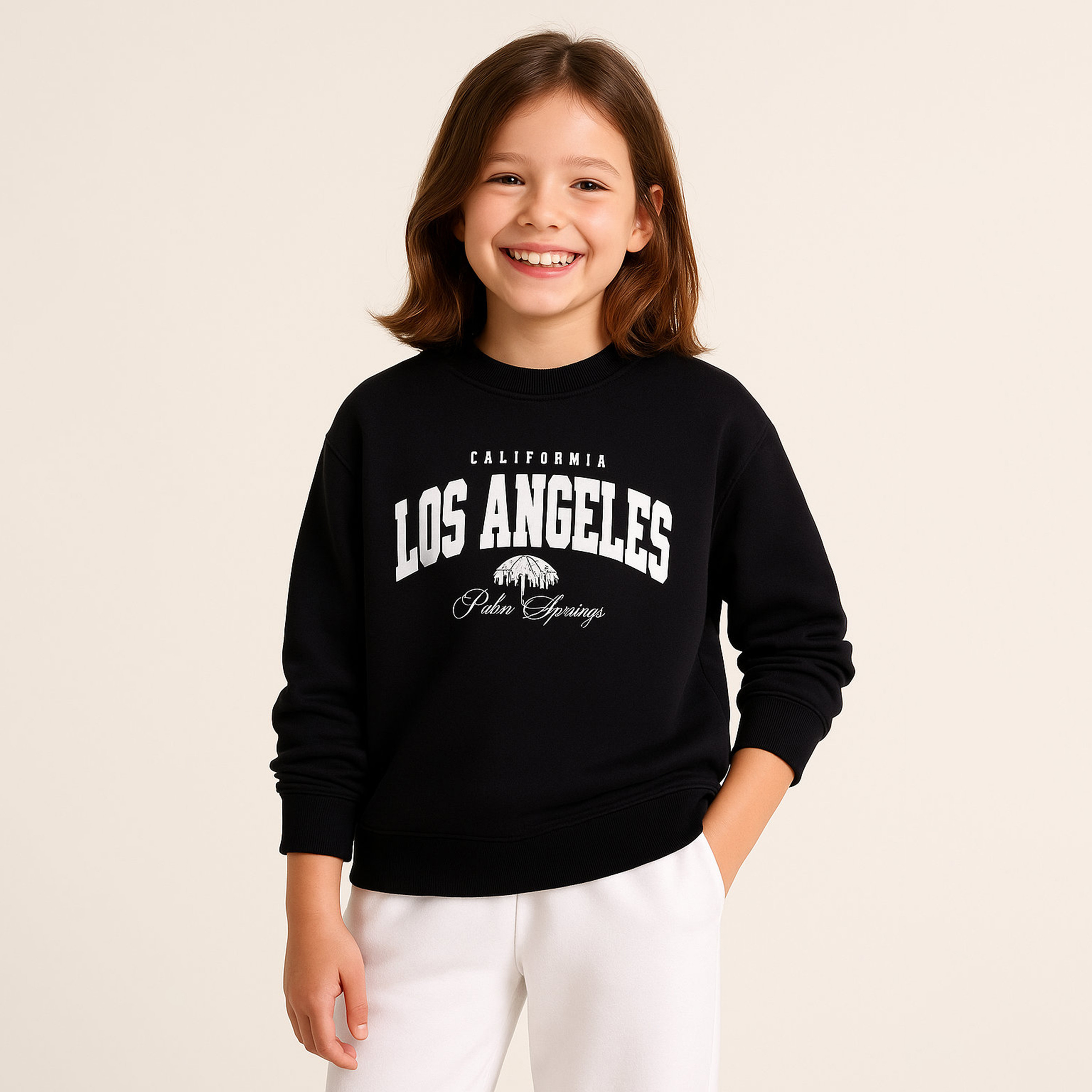 سويت شيرت بطبعة لوس أنجلوس من فيكتور اند جين-girls-clothing-winterwear-sweatshirts-image-1