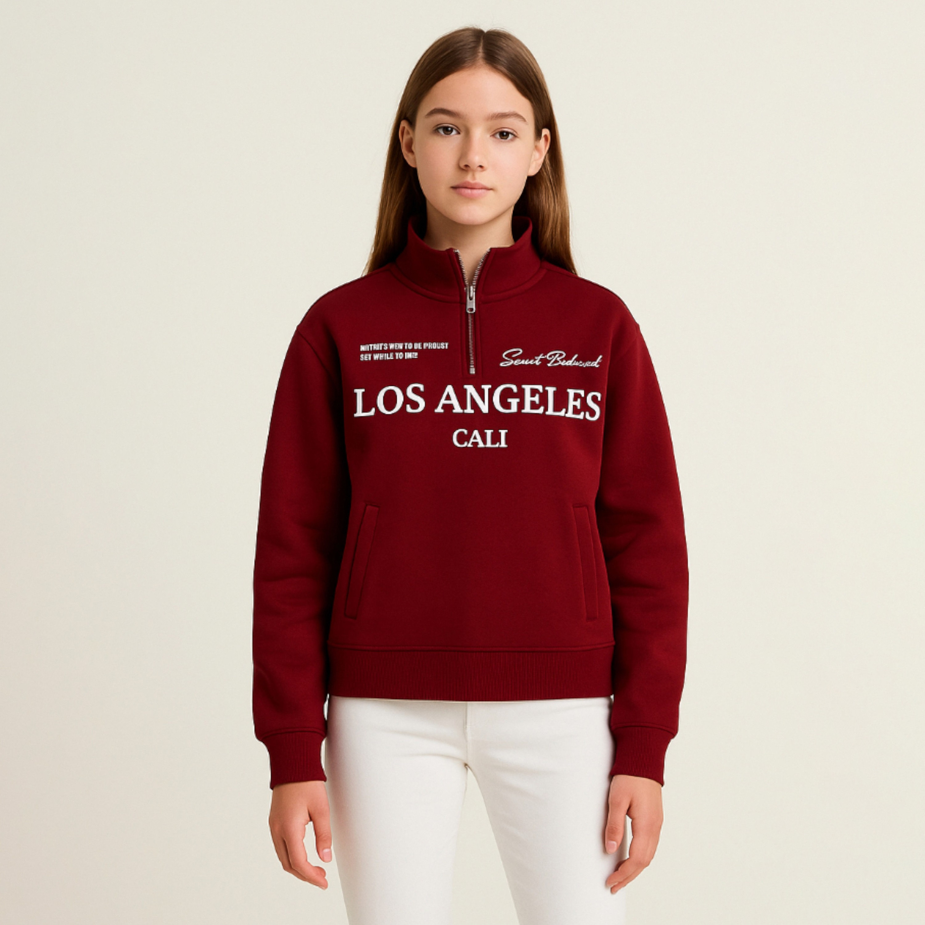 Victor and Jane Los Angeles Cali Printed Sweatshirt-girls-clothing-winterwear-sweatshirts-image-1