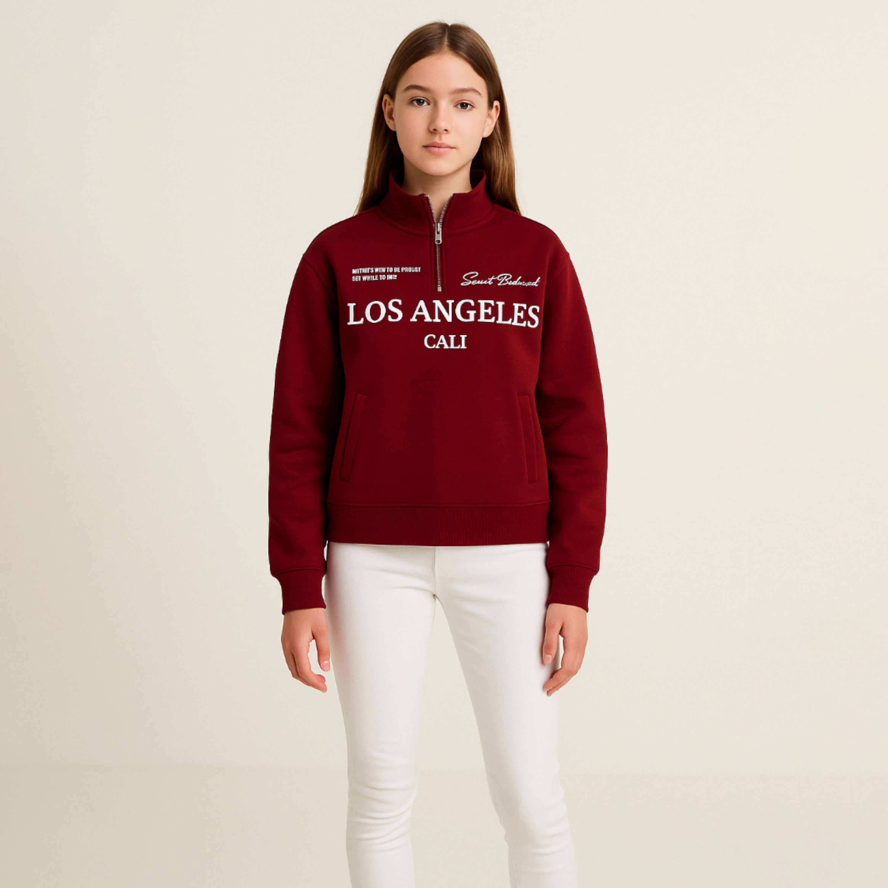 Victor and Jane Los Angeles Cali Printed Sweatshirt-girls-clothing-winterwear-sweatshirts-image-2