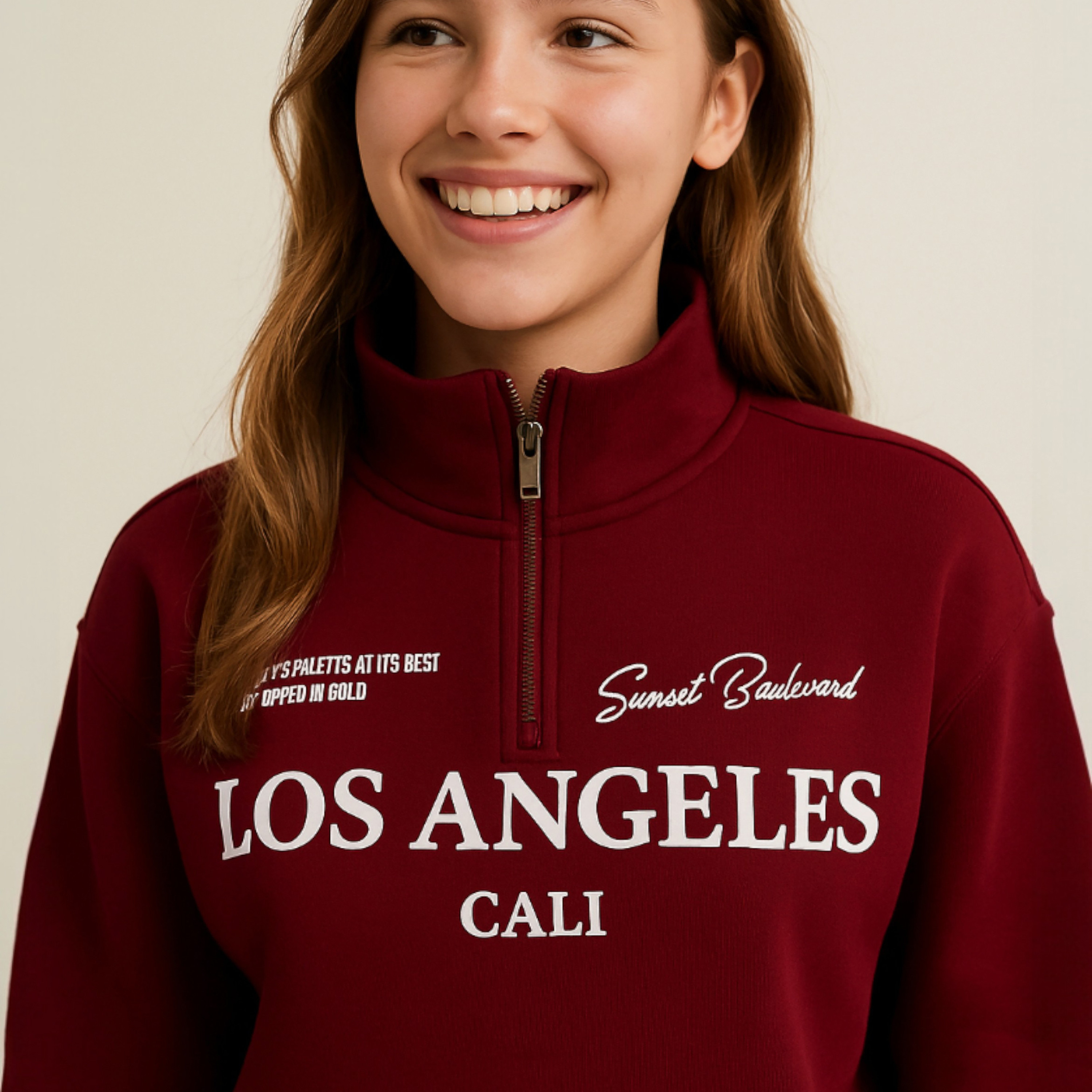 سويت شيرت بطبعة لوس أنجلوس كالي من فيكتور اند جين-girls-clothing-winterwear-sweatshirts-image-3
