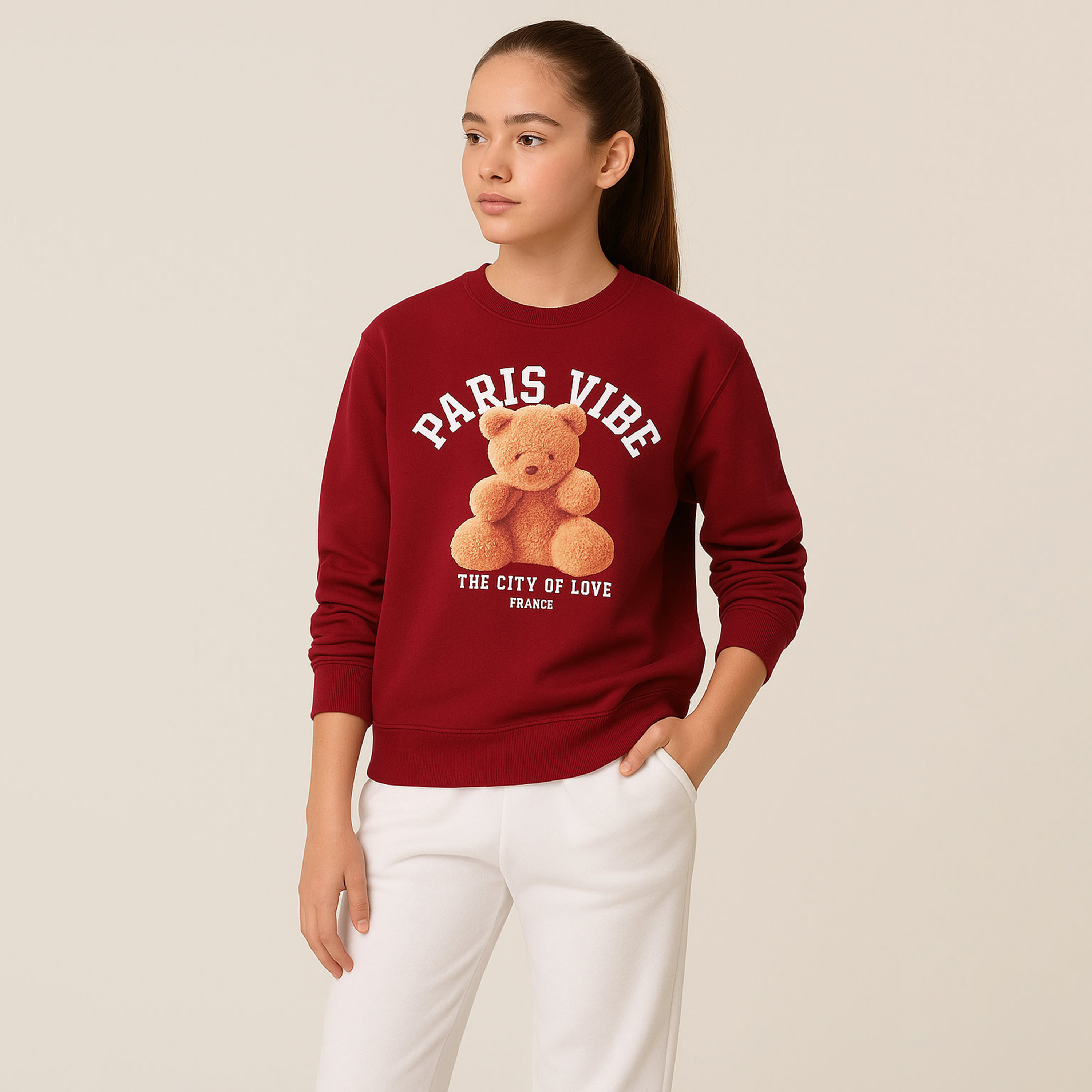 Victor and Jane Paris Chic Teddy Printed Sweatshirt-girls-clothing-sweatshirts-image-2