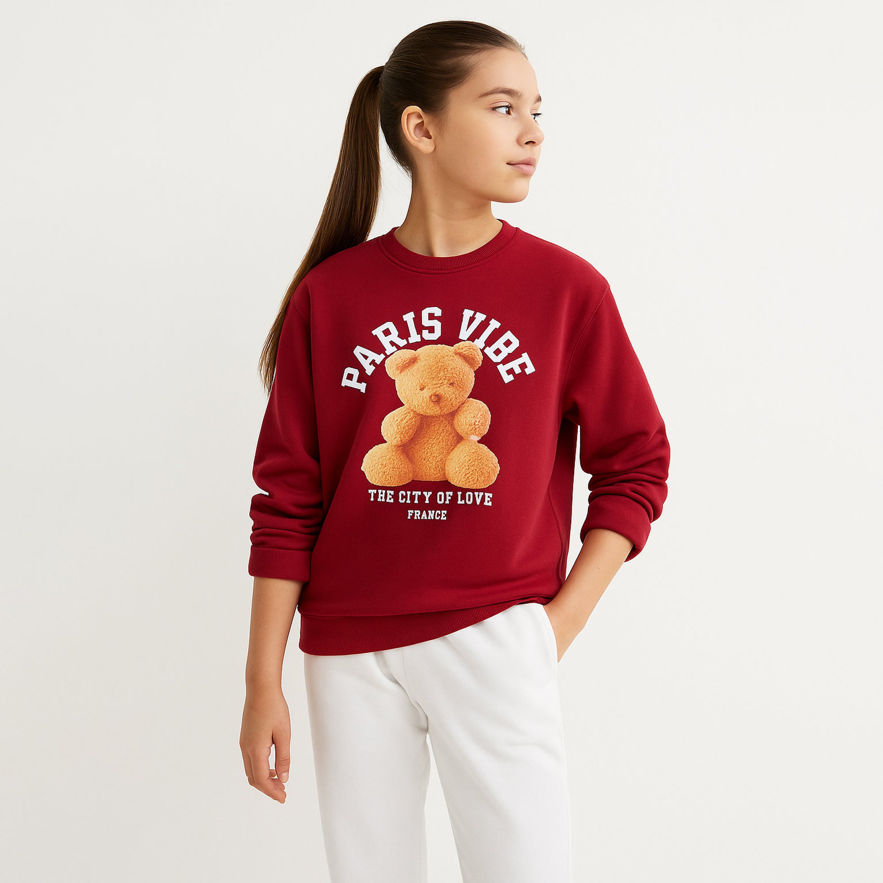 سويت شيرت بطبعة باريس شيك تيدي من فيكتور اند جين-girls-clothing-sweatshirts-image-3