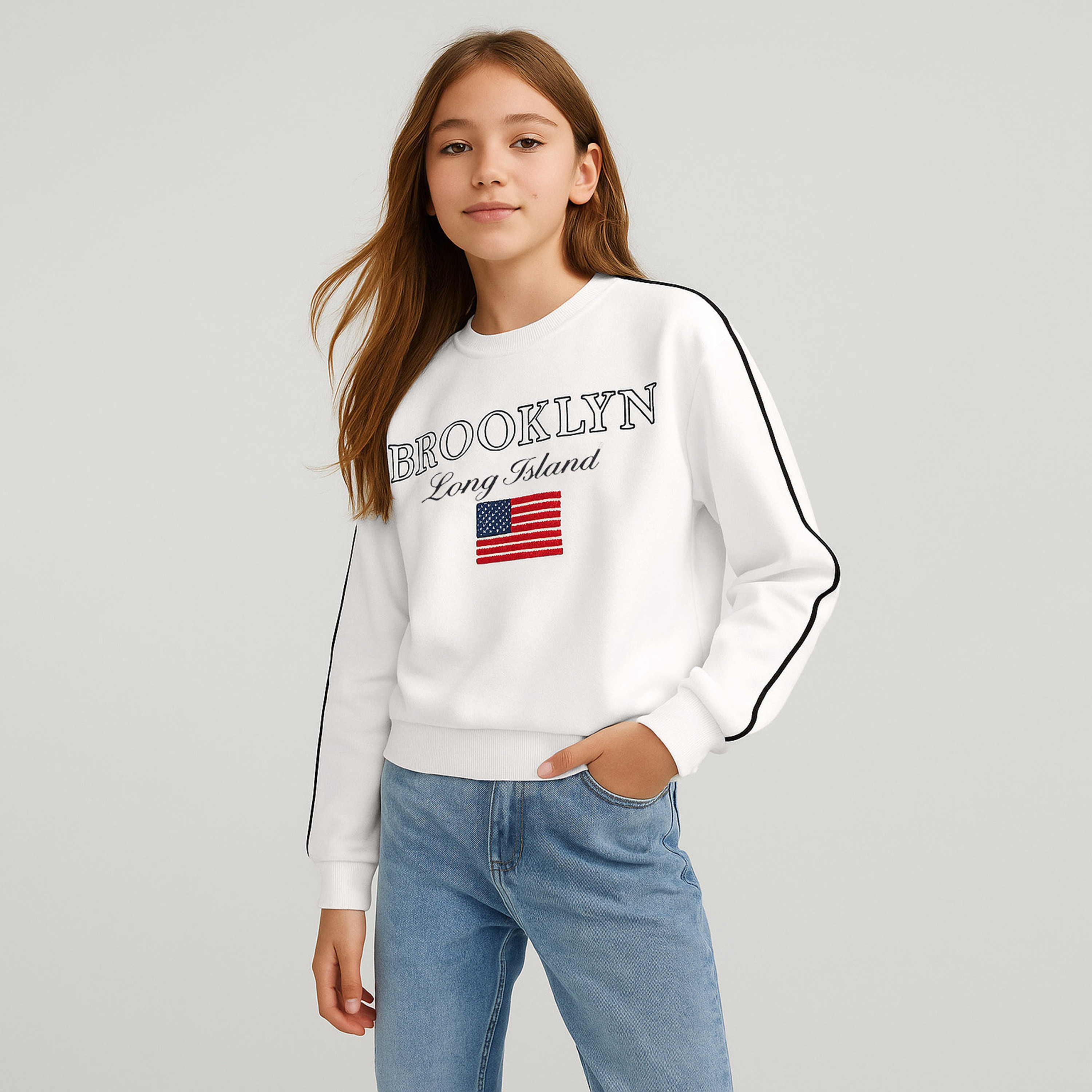 Victor and Jane Brooklyn Graphic Printed Sweatshirt-girls-clothing-winterwear-sweatshirts-image-1