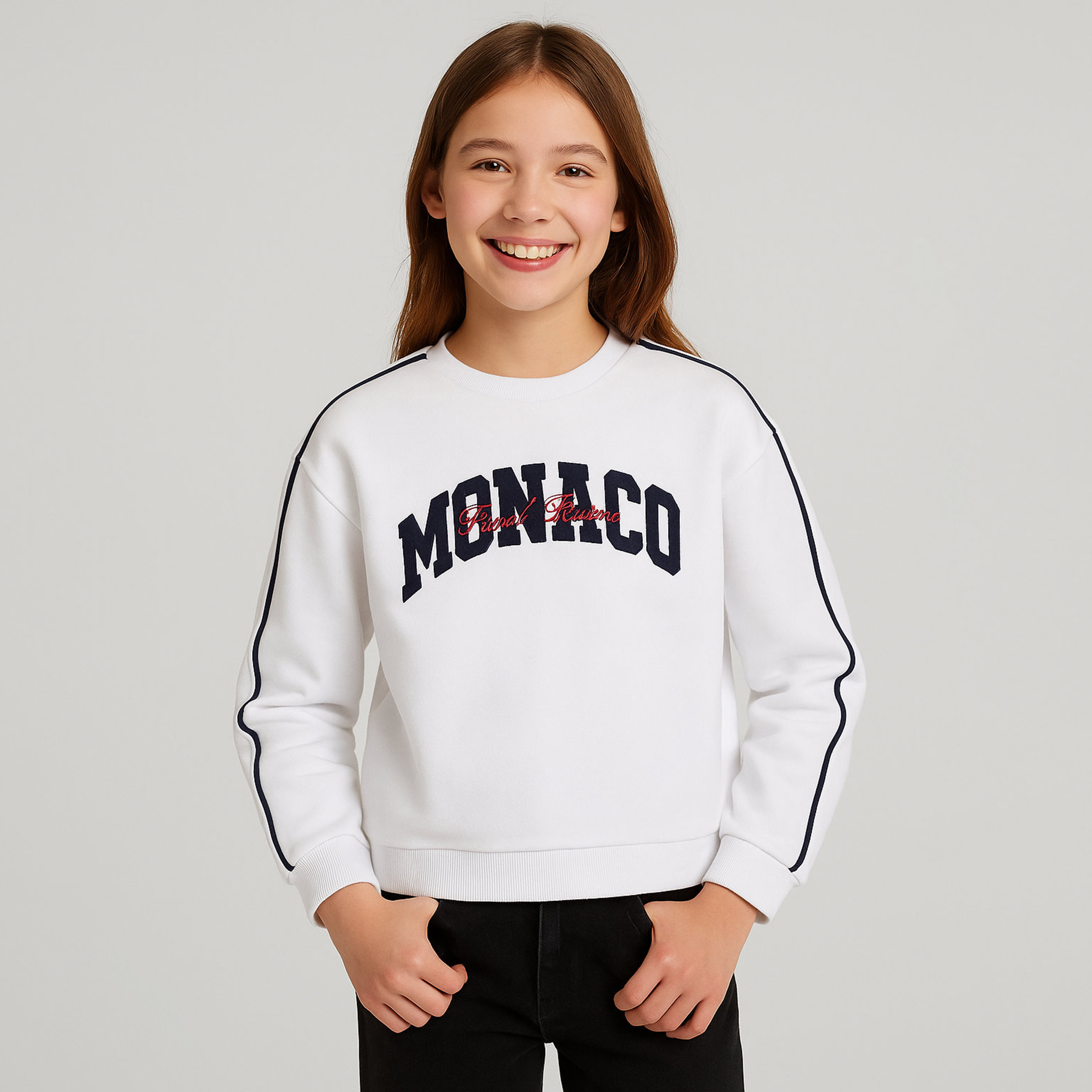 سويت شيرت بطبعة موناكو من فيكتور اند جين-girls-clothing-winterwear-sweatshirts-image-1