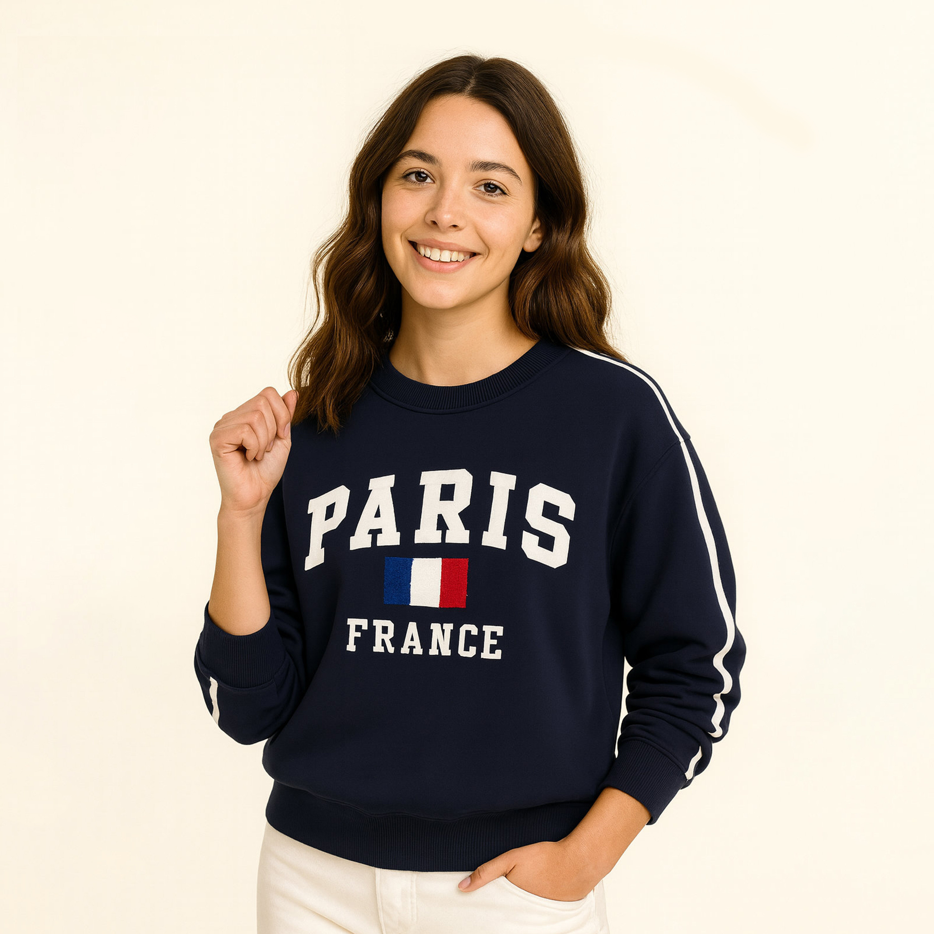 Victor and Jane 2-Piece Paris France Printed Sweatshirt with Pants-girls-clothing-setsandcoords-image-3