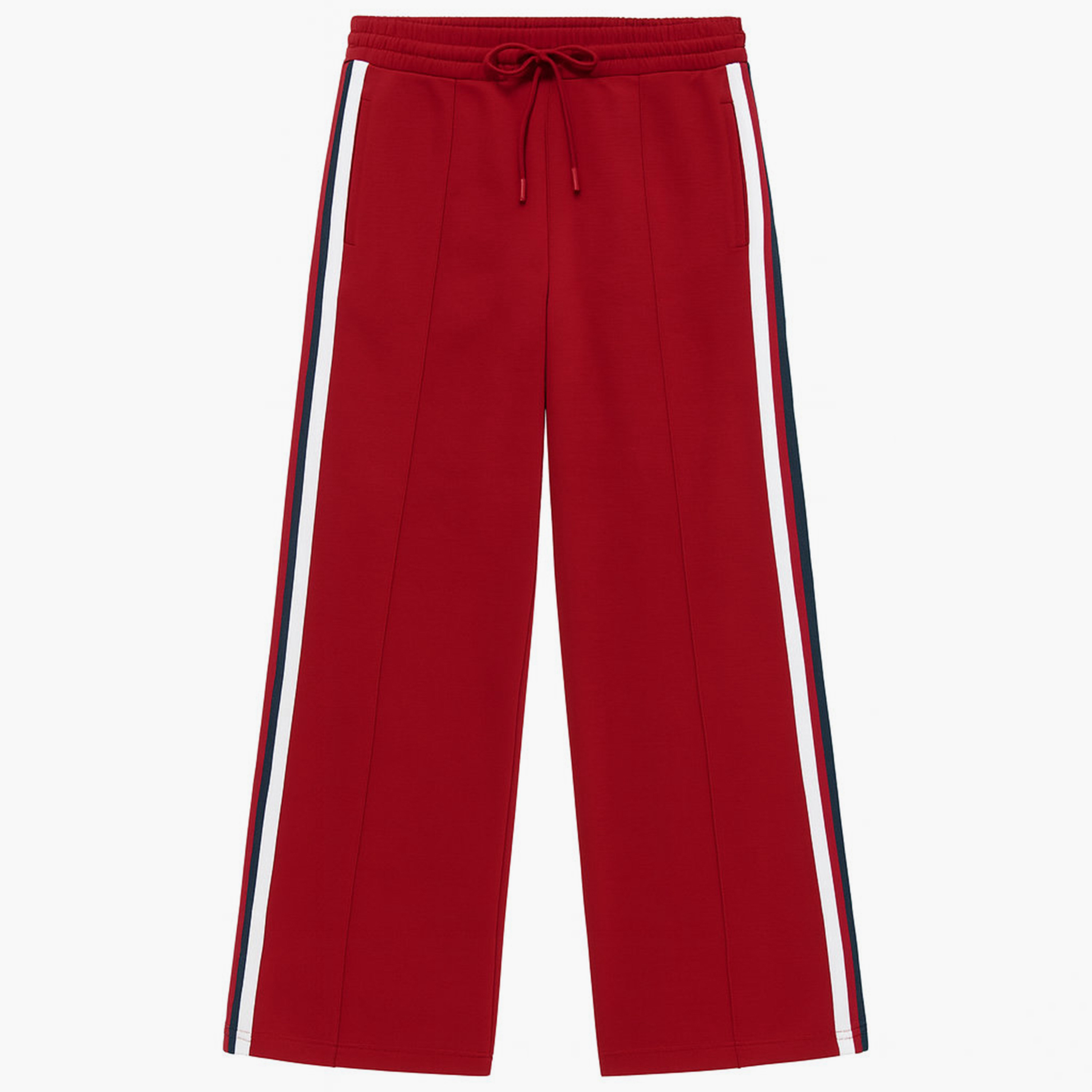 Victor and Jane 2-Piece Red Cropped Solid Sweatshirt with Pants-girls-clothing-winterwear-setsandcoords-image-6