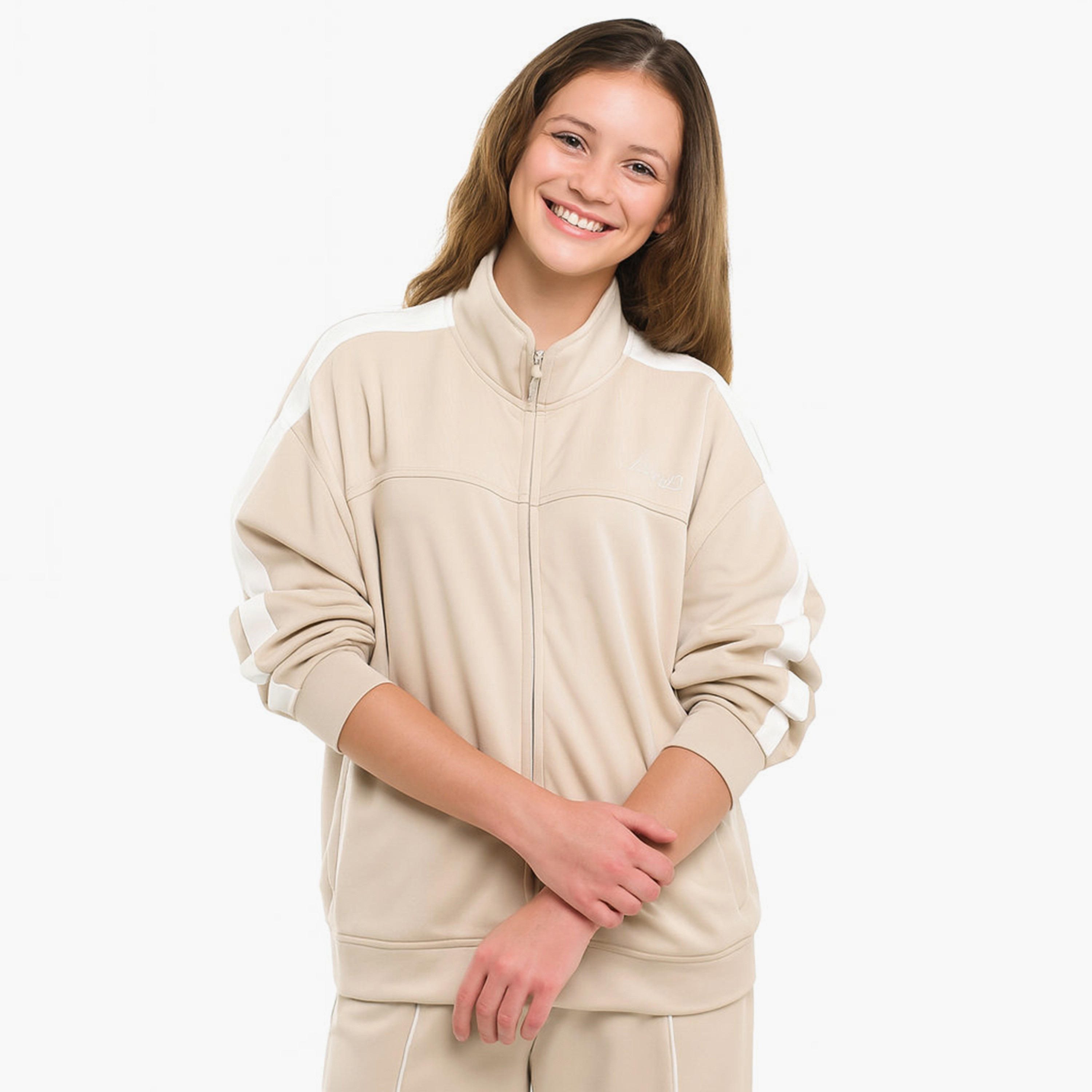 طقم من قطعتين جاكيت وبنطلون رياضي سادة من فيكتور اند جين-girls-clothing-winterwear-setsandcoords-image-5