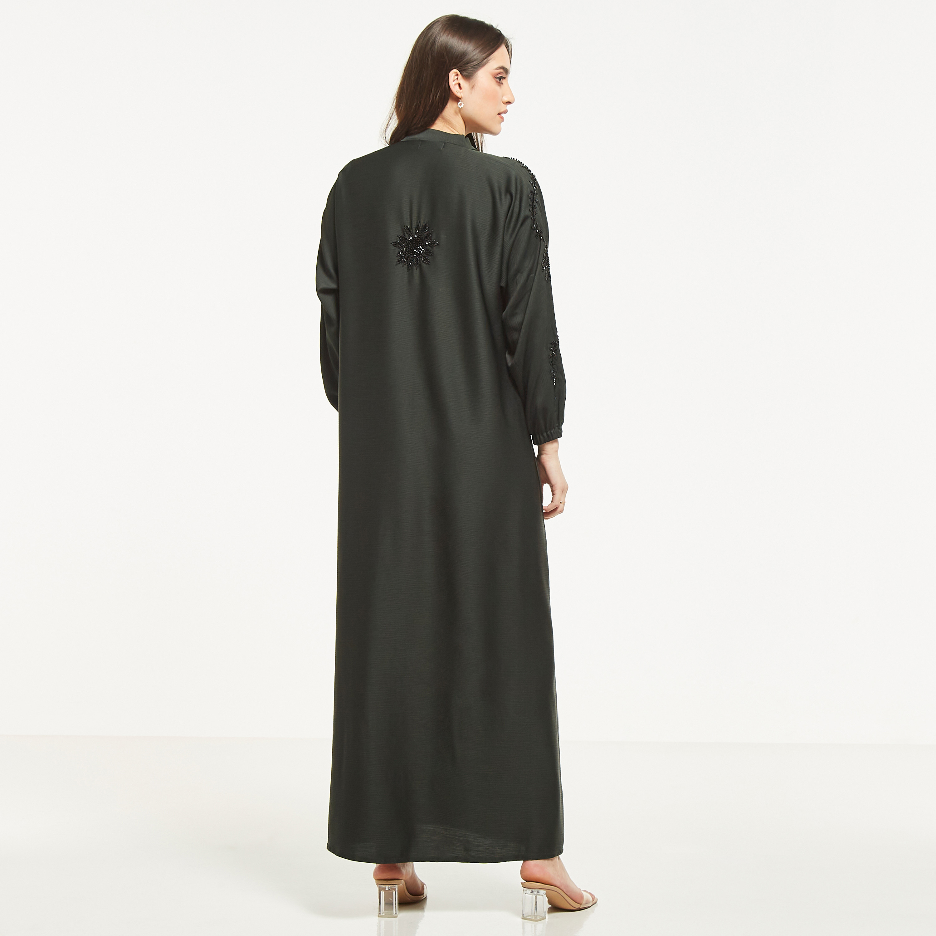 عباية مزيّنة بالخرز مع حجاب من مليكة-women-arabicclothing-abayas-image-5