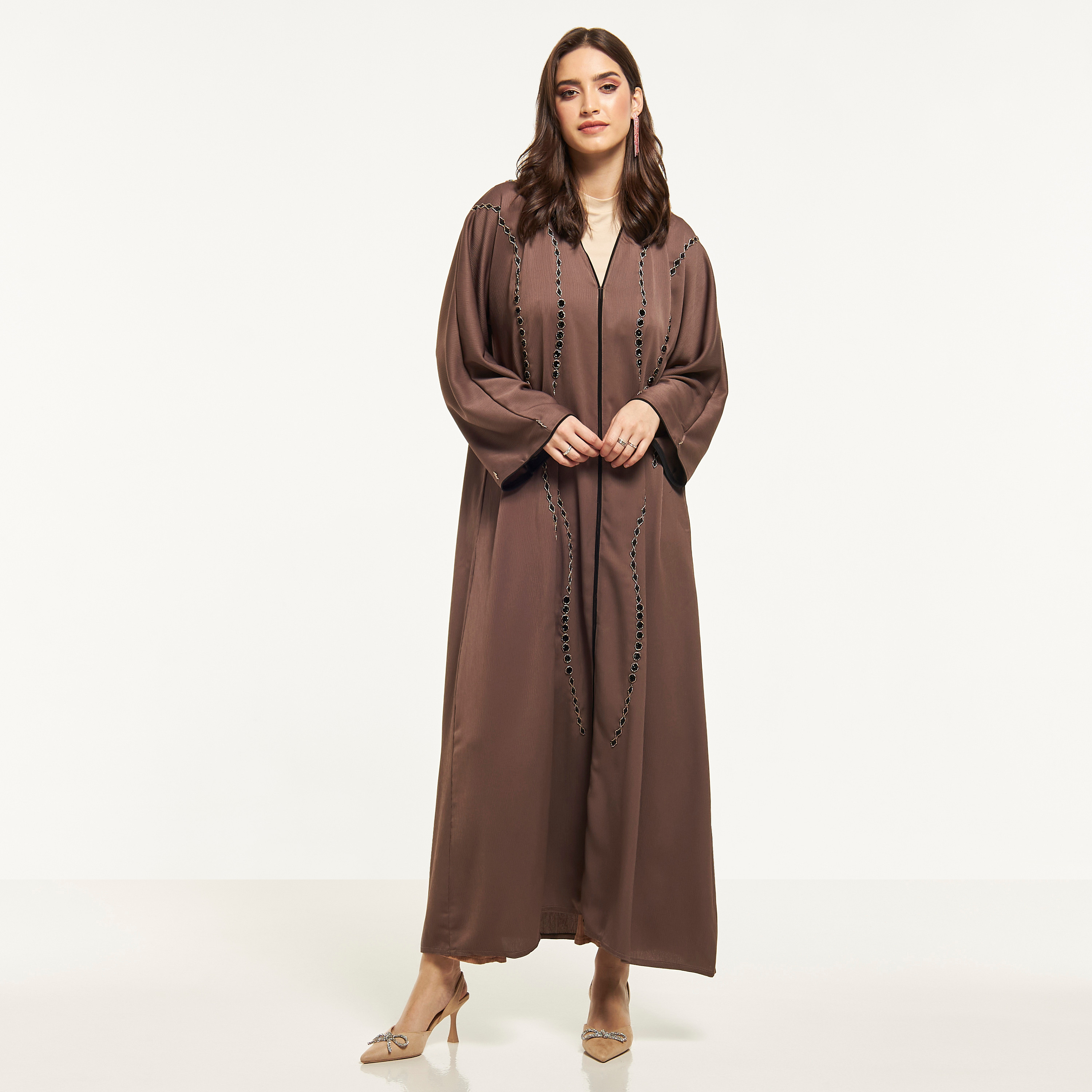 Malikah Bead Embellished Abaya with Hijab-women-arabicclothing-abayas-image-1