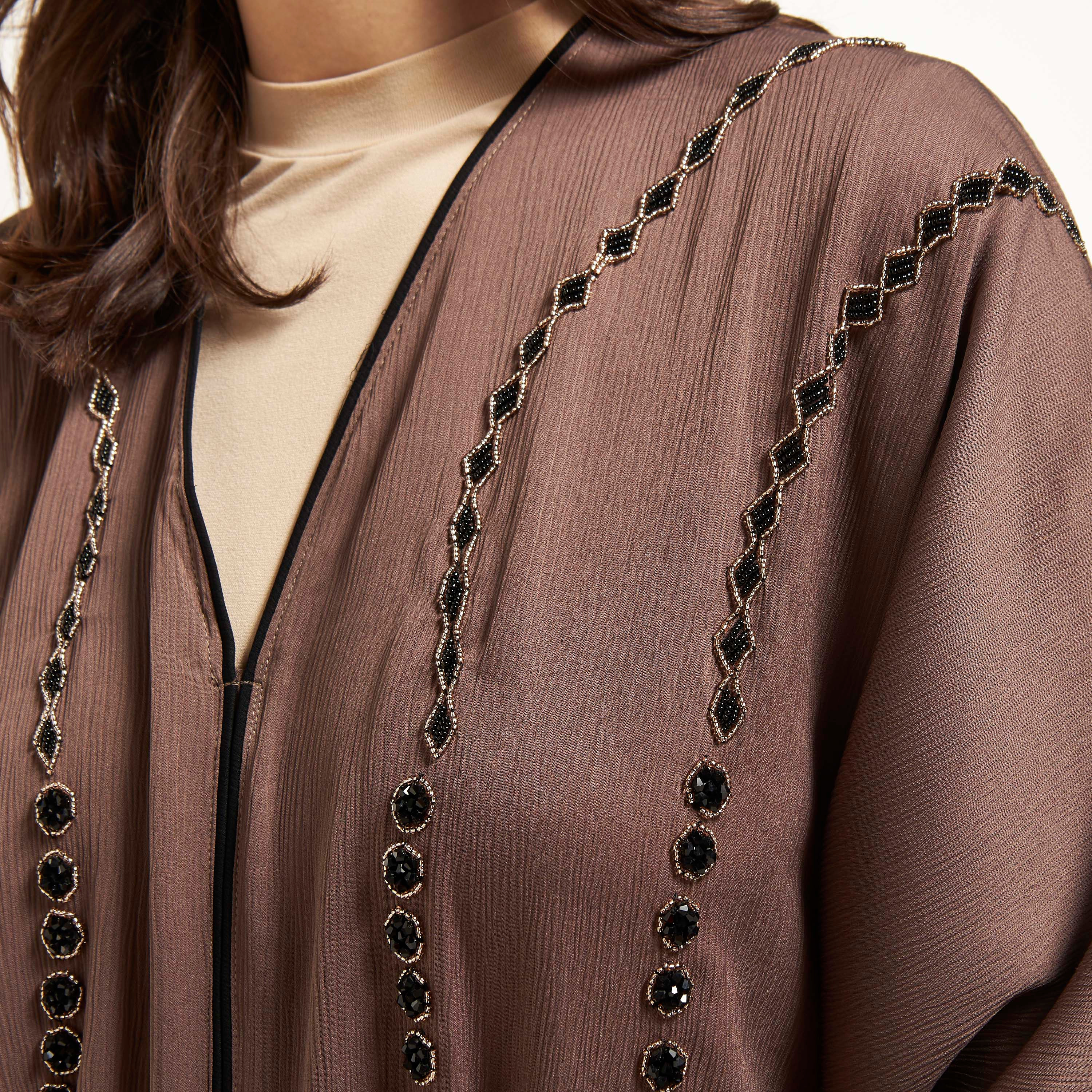 Malikah Bead Embellished Abaya with Hijab-women-arabicclothing-abayas-image-3