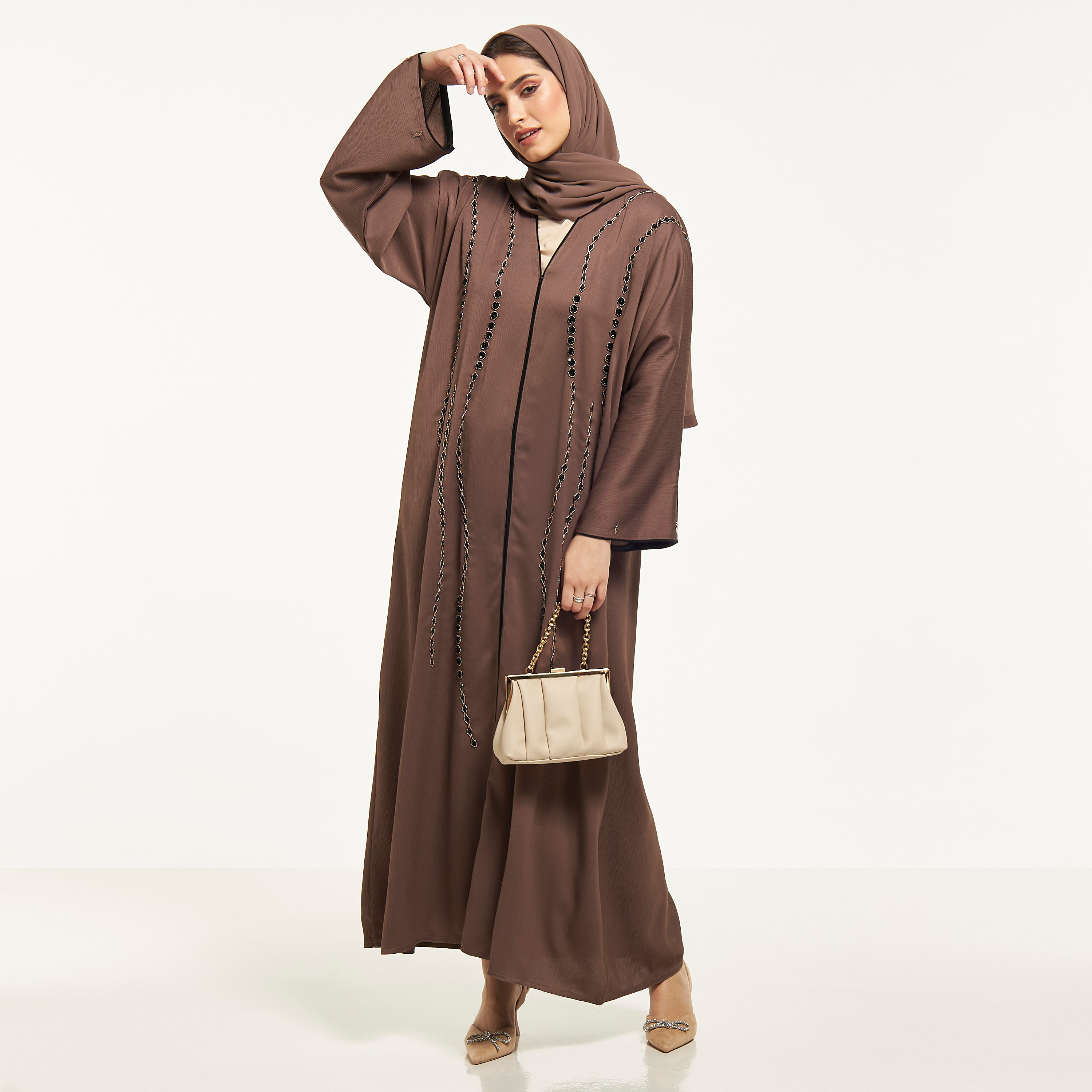 Malikah Bead Embellished Abaya with Hijab-women-arabicclothing-abayas-image-4