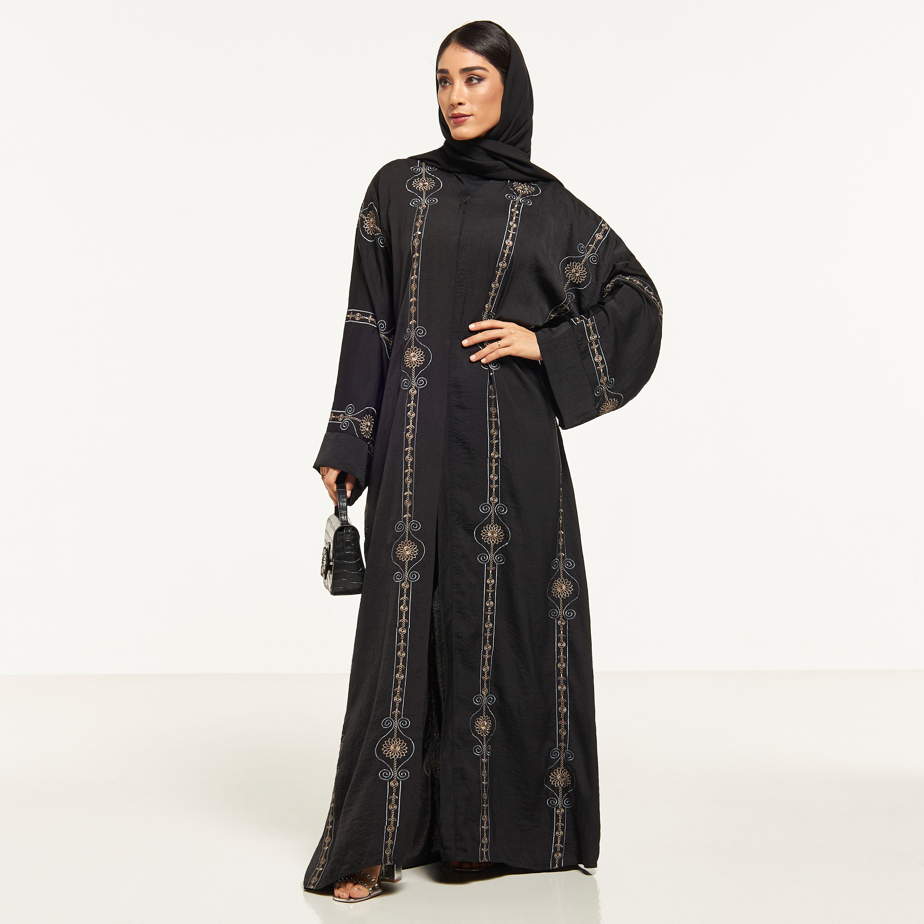 Malikah Embroidered Abaya with Hijab-women-arabicclothing-abayas-image-4