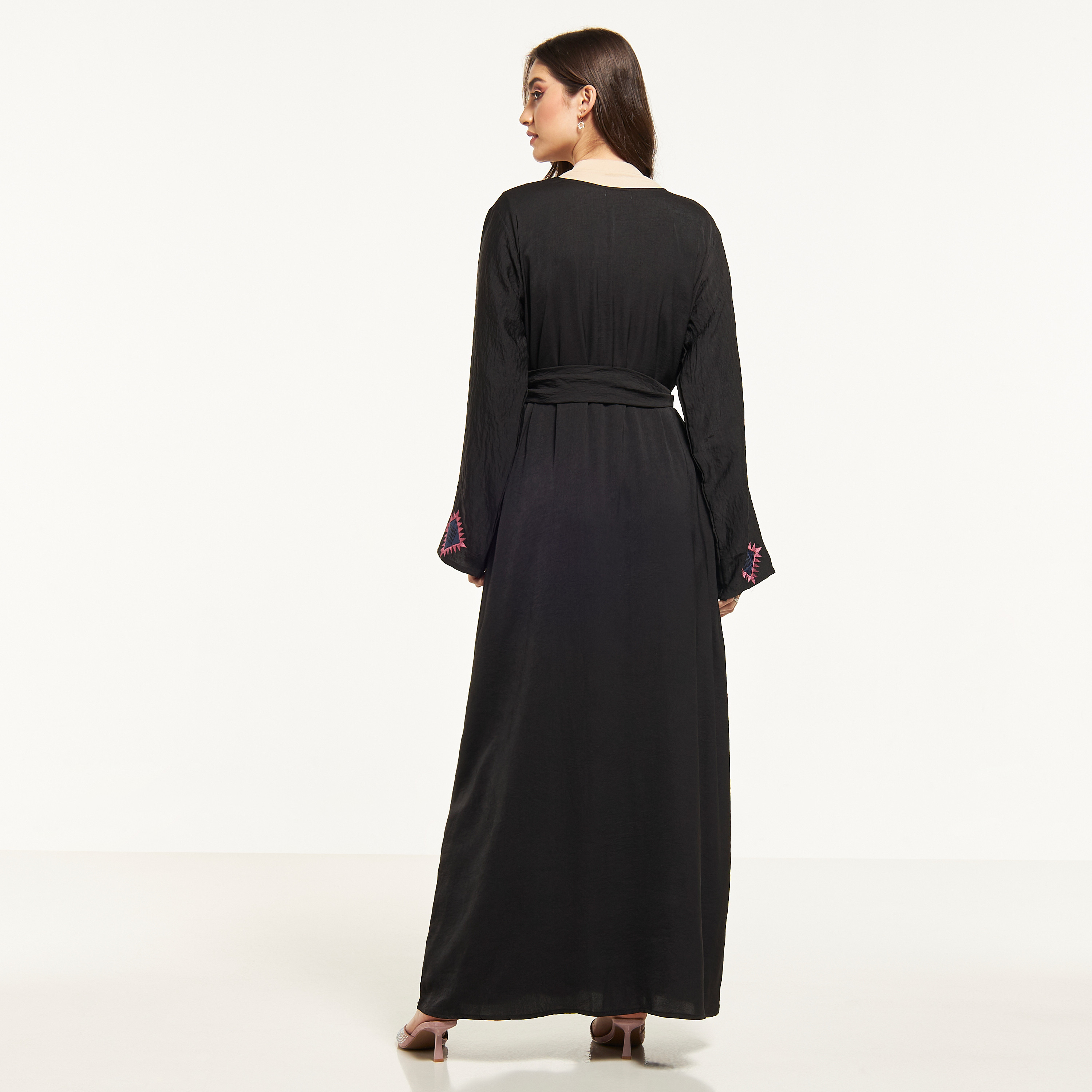 عباية مطرزة بحزام رباط من مليكة-women-arabicclothing-abayas-image-5