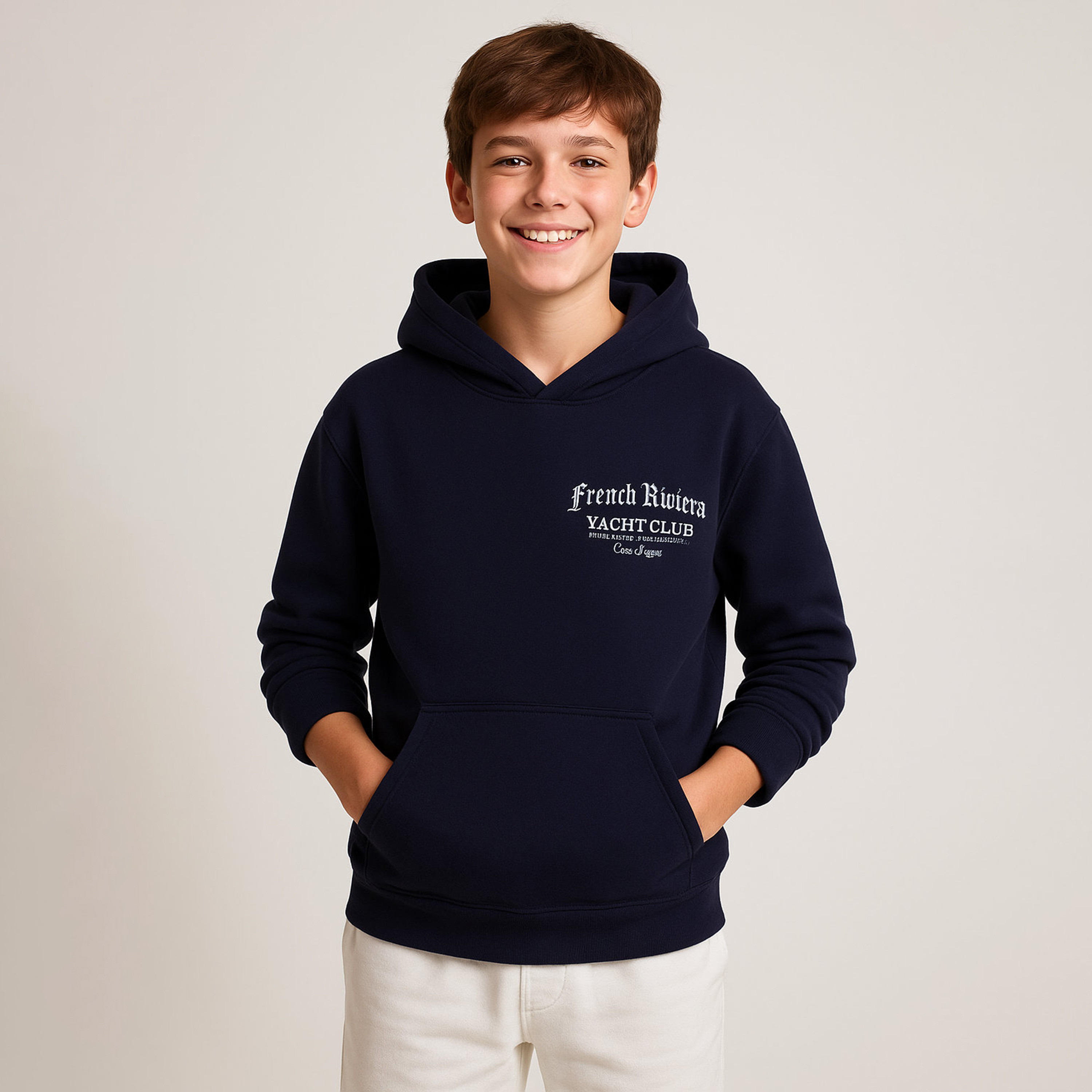 Victor and Jane French Riviera Royal Athl Printed Hoodie-boys-clothing-winterwear-sweatshirts-image-1