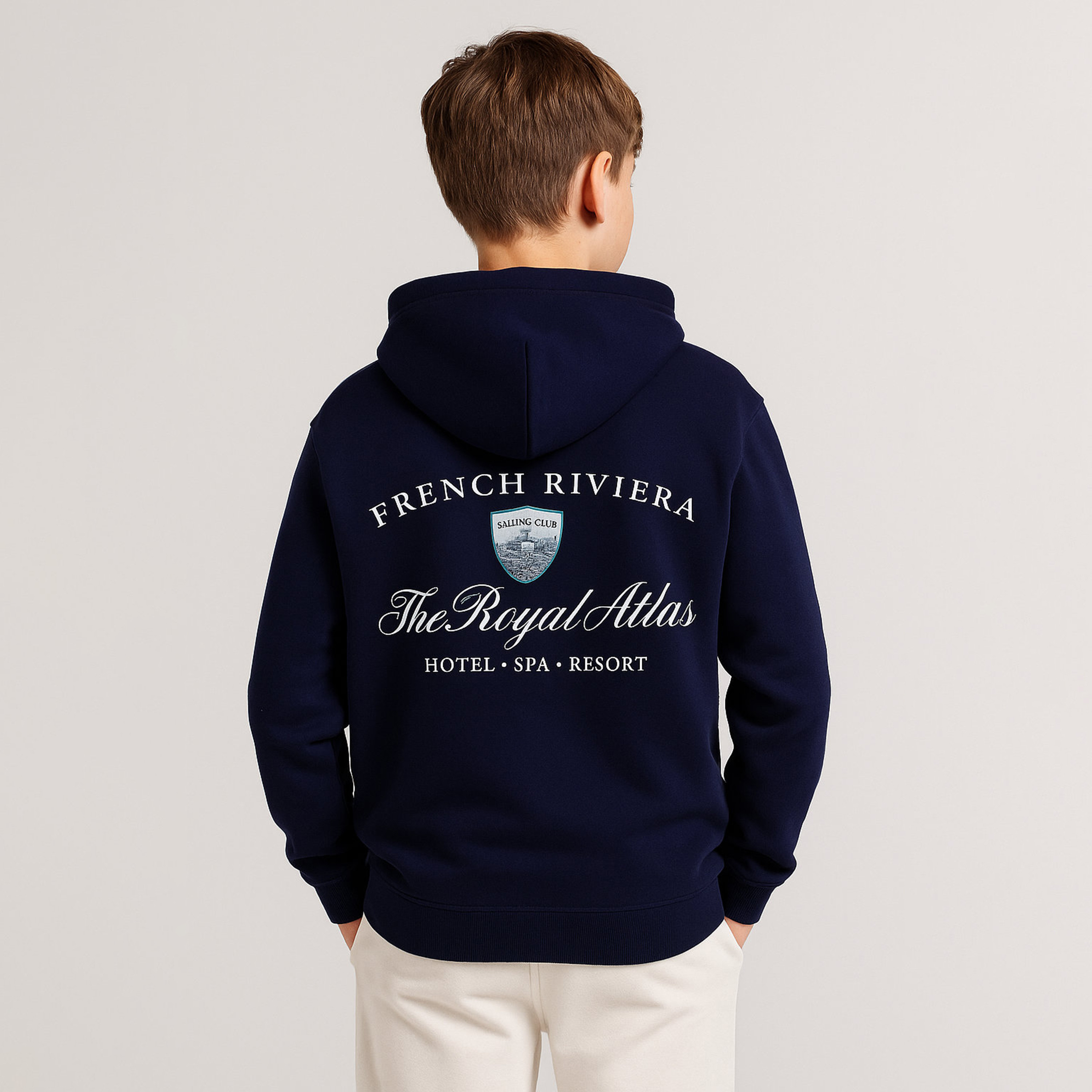 Victor and Jane French Riviera Royal Athl Printed Hoodie-boys-clothing-winterwear-sweatshirts-image-2