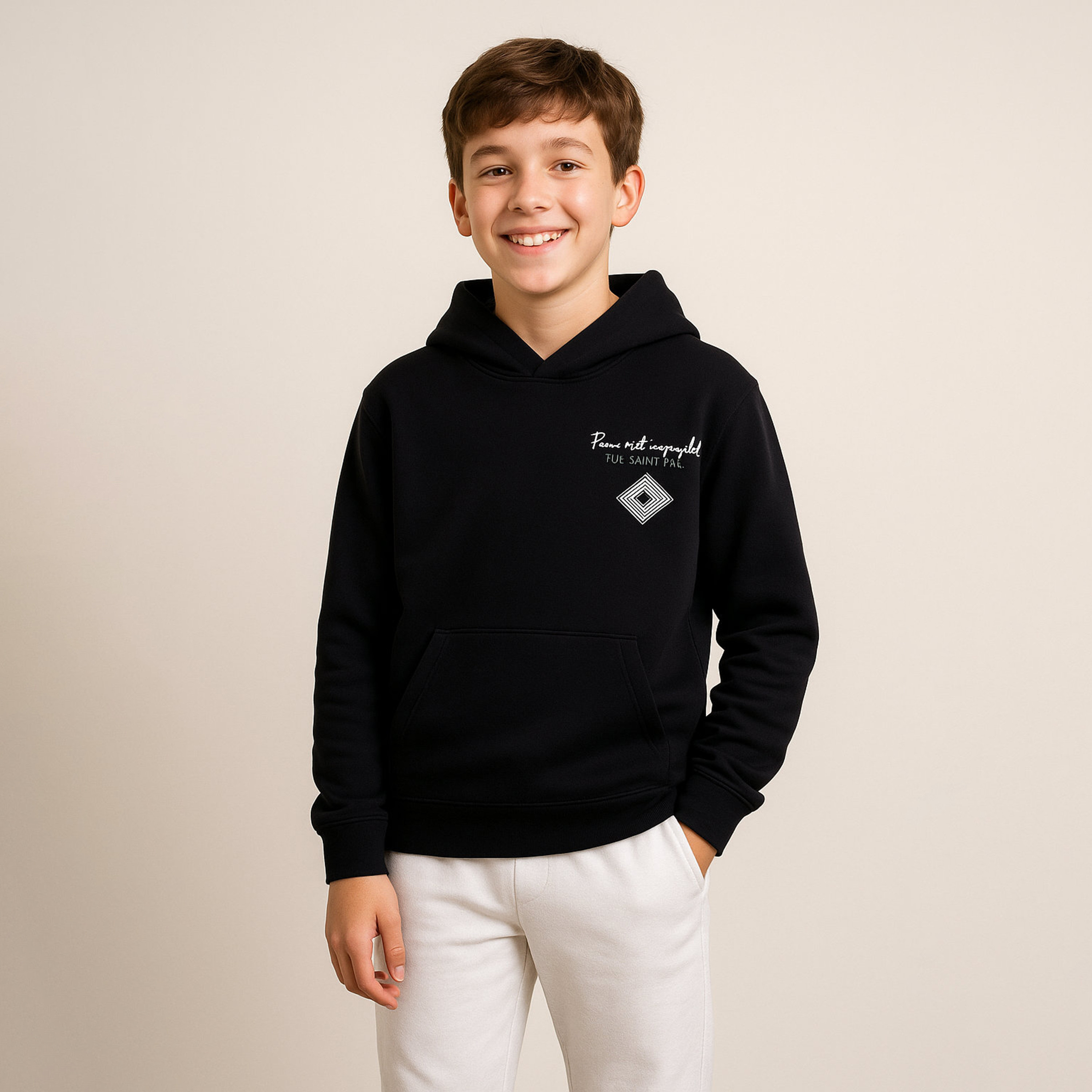 Victor and Jane Blue Saint Paris Printed Hoodie-boys-clothing-sweatshirts-image-1