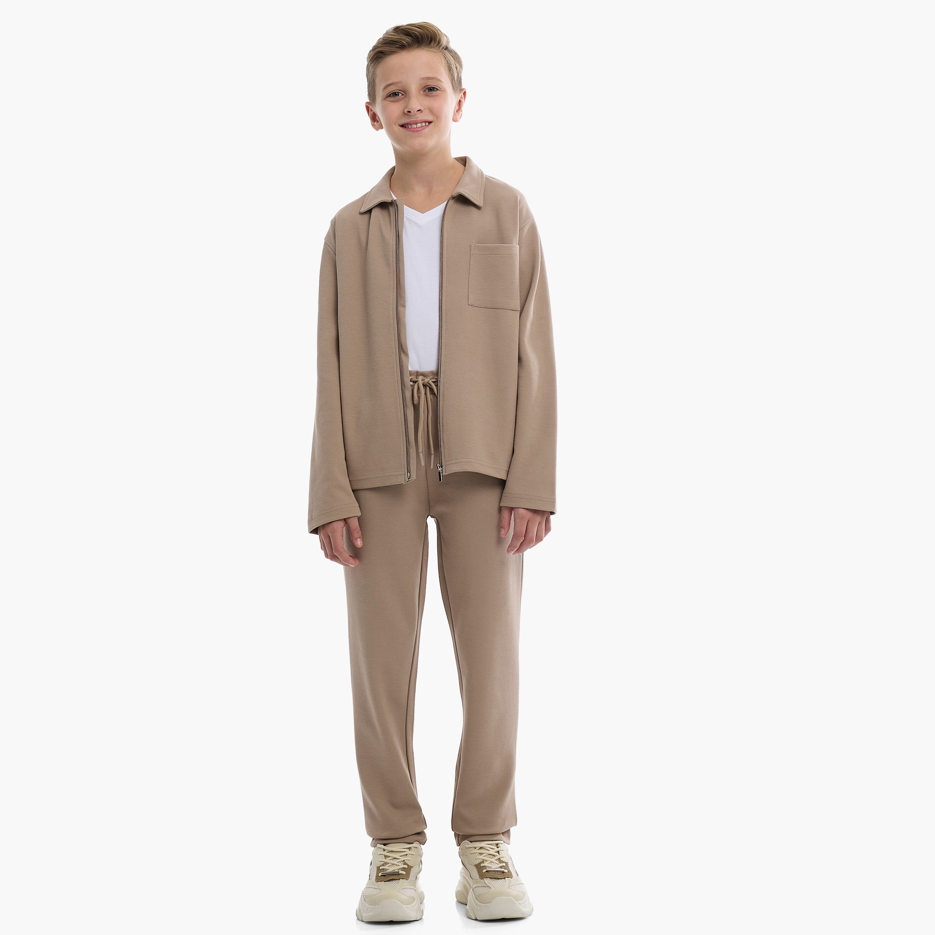 Victor and Jane 2-Piece Solid Jacket & Jogger Sets-boys-clothing-setsandcoords-image-1
