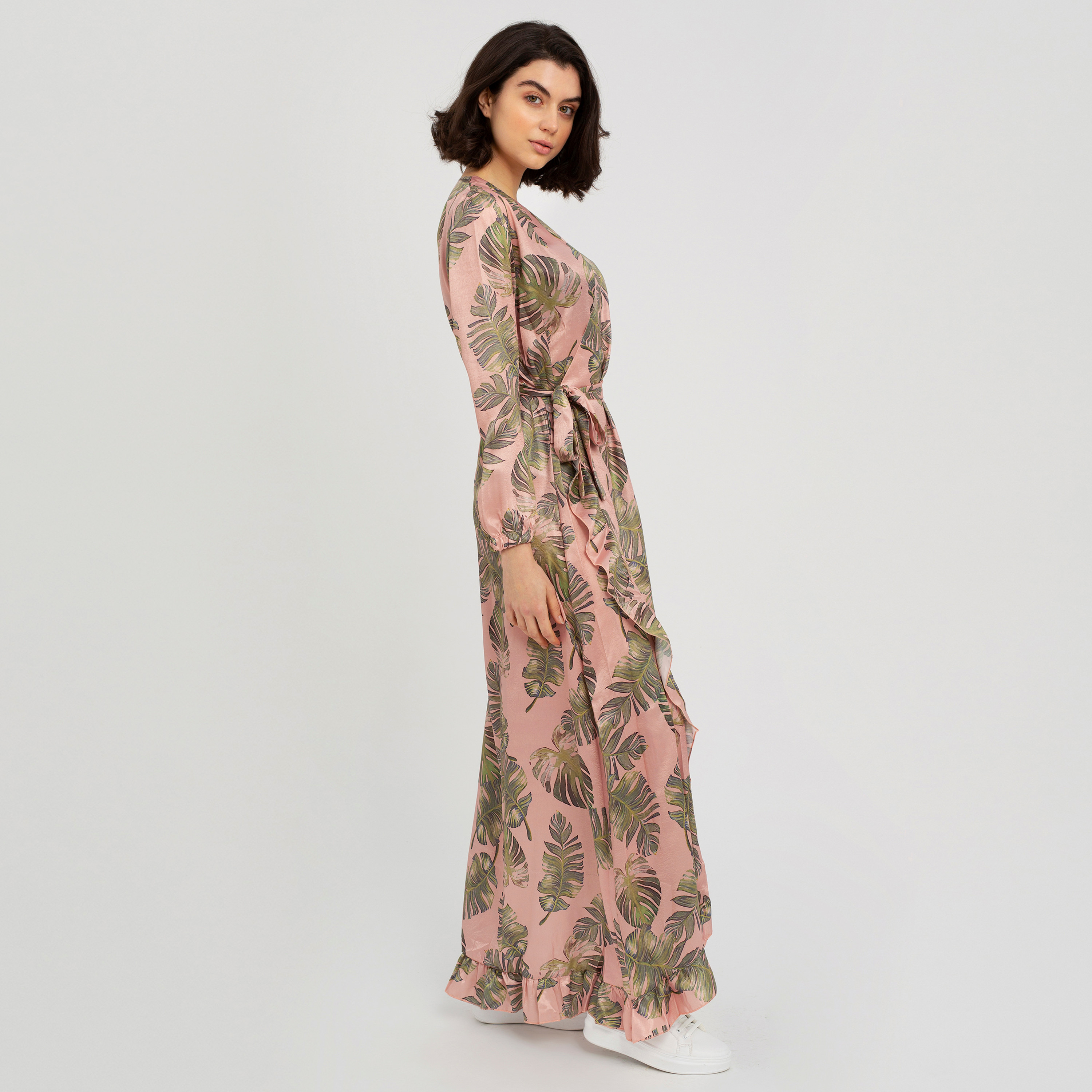 فستان طويل بأكمام طويلة وطبعات ديزي كوف-women-clothing-dresses-image-2