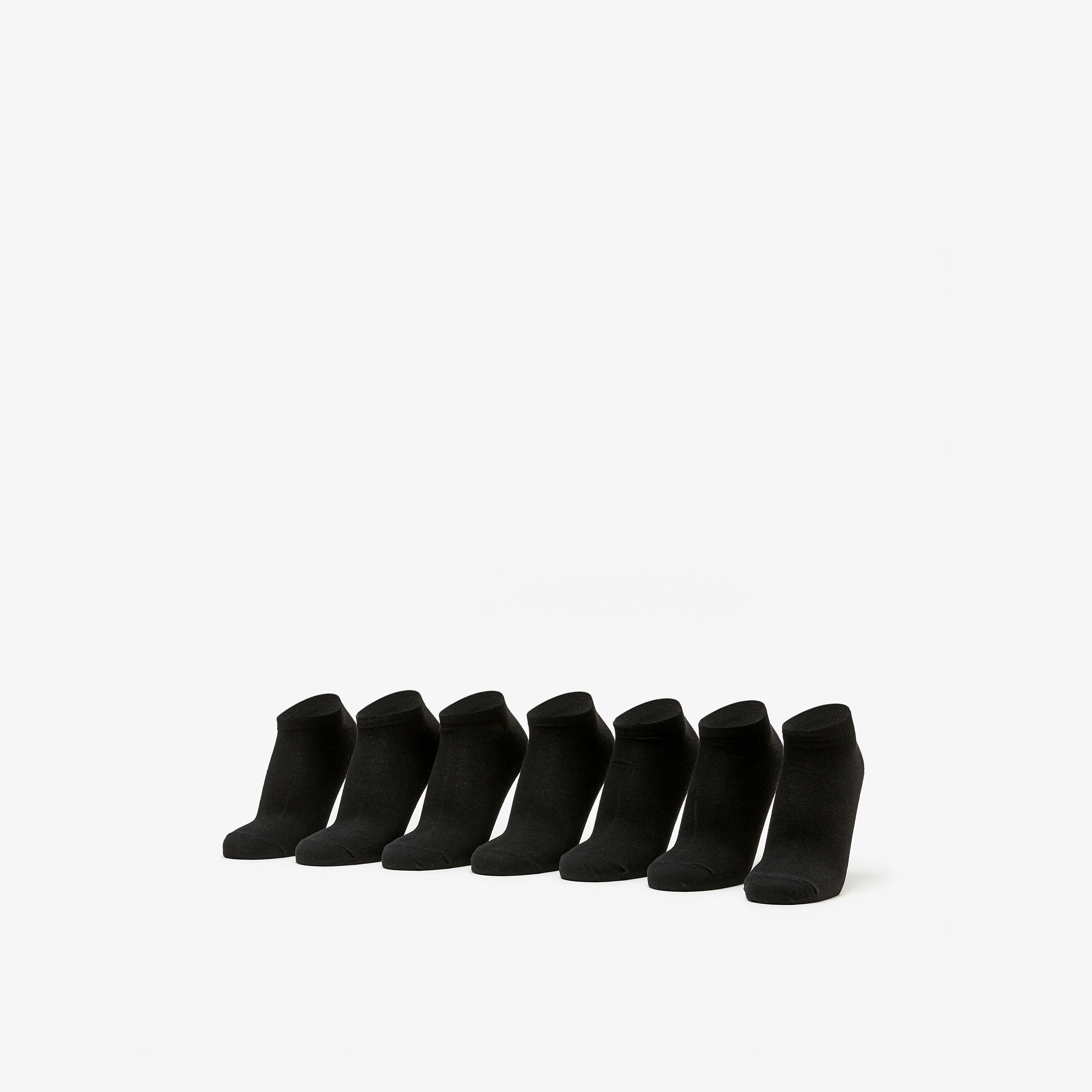Solid Ankle Length Socks - Set of 7-men-socks-image-1