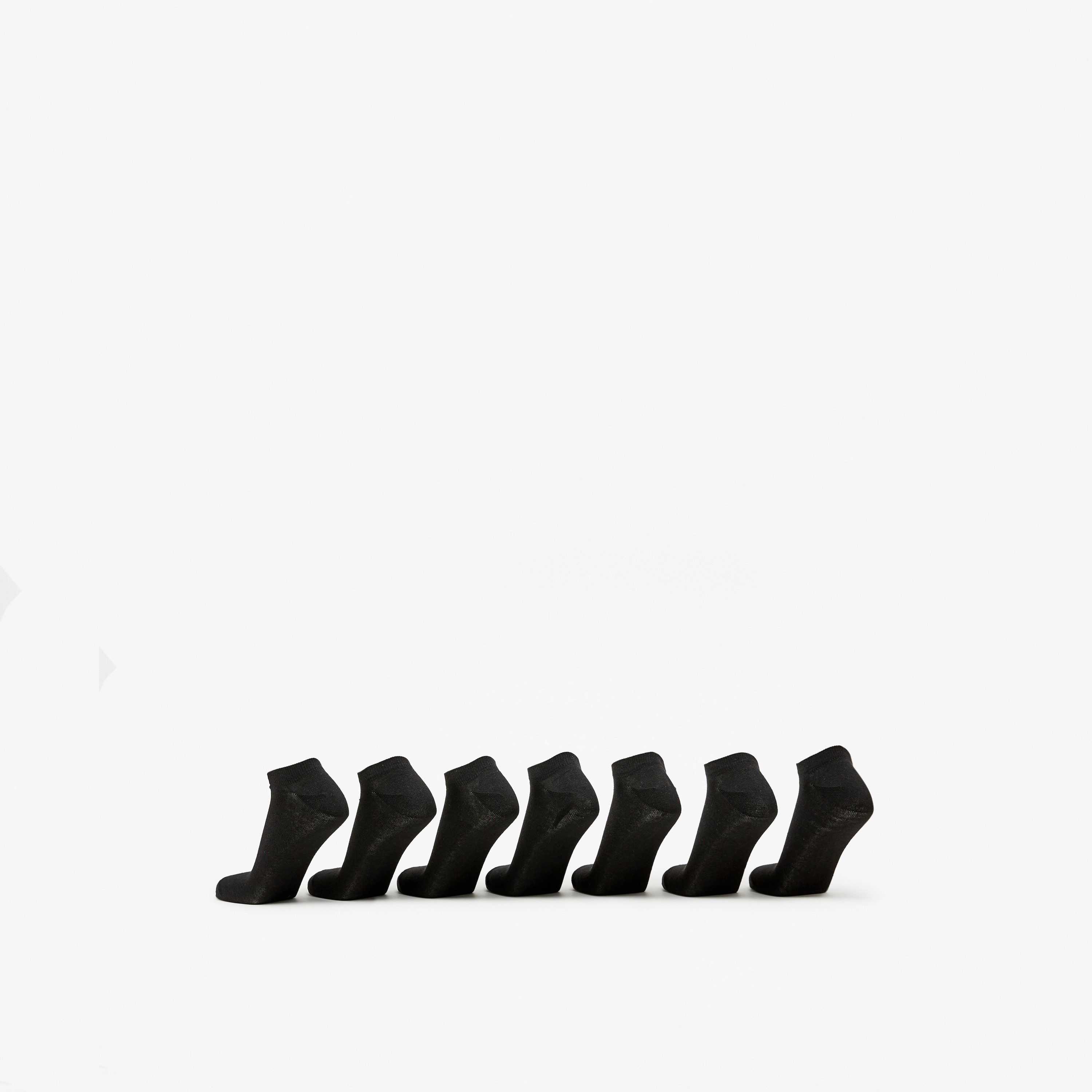 Solid Ankle Length Socks - Set of 7-men-socks-image-2