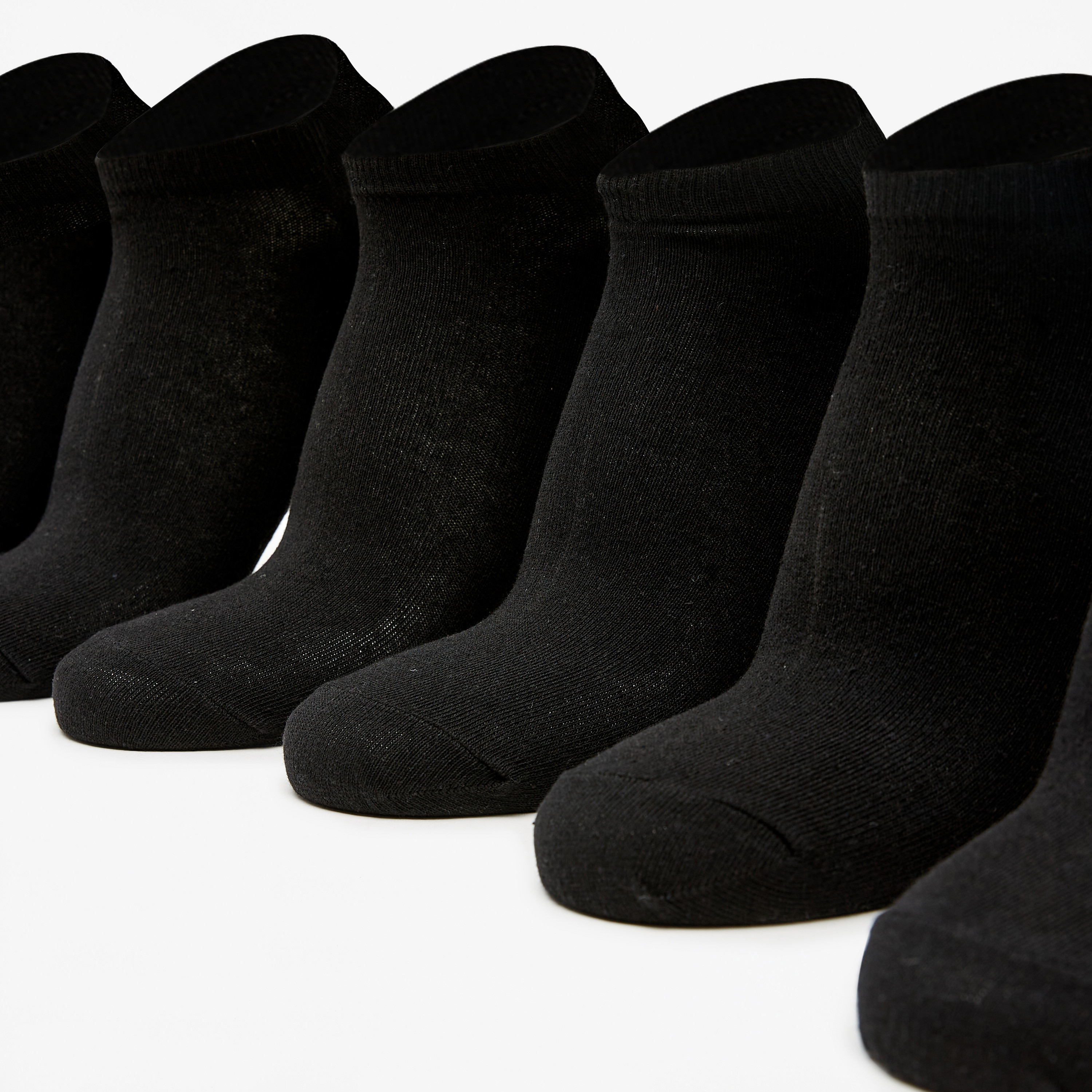 Solid Ankle Length Socks - Set of 7-men-socks-image-3